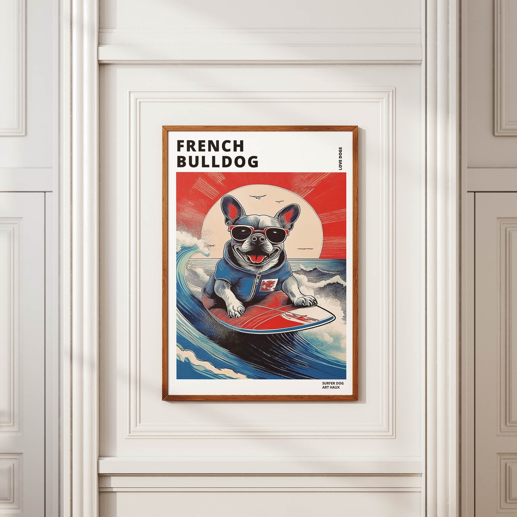 French Bulldog Hokosai Surfer Dogs 2 image 2