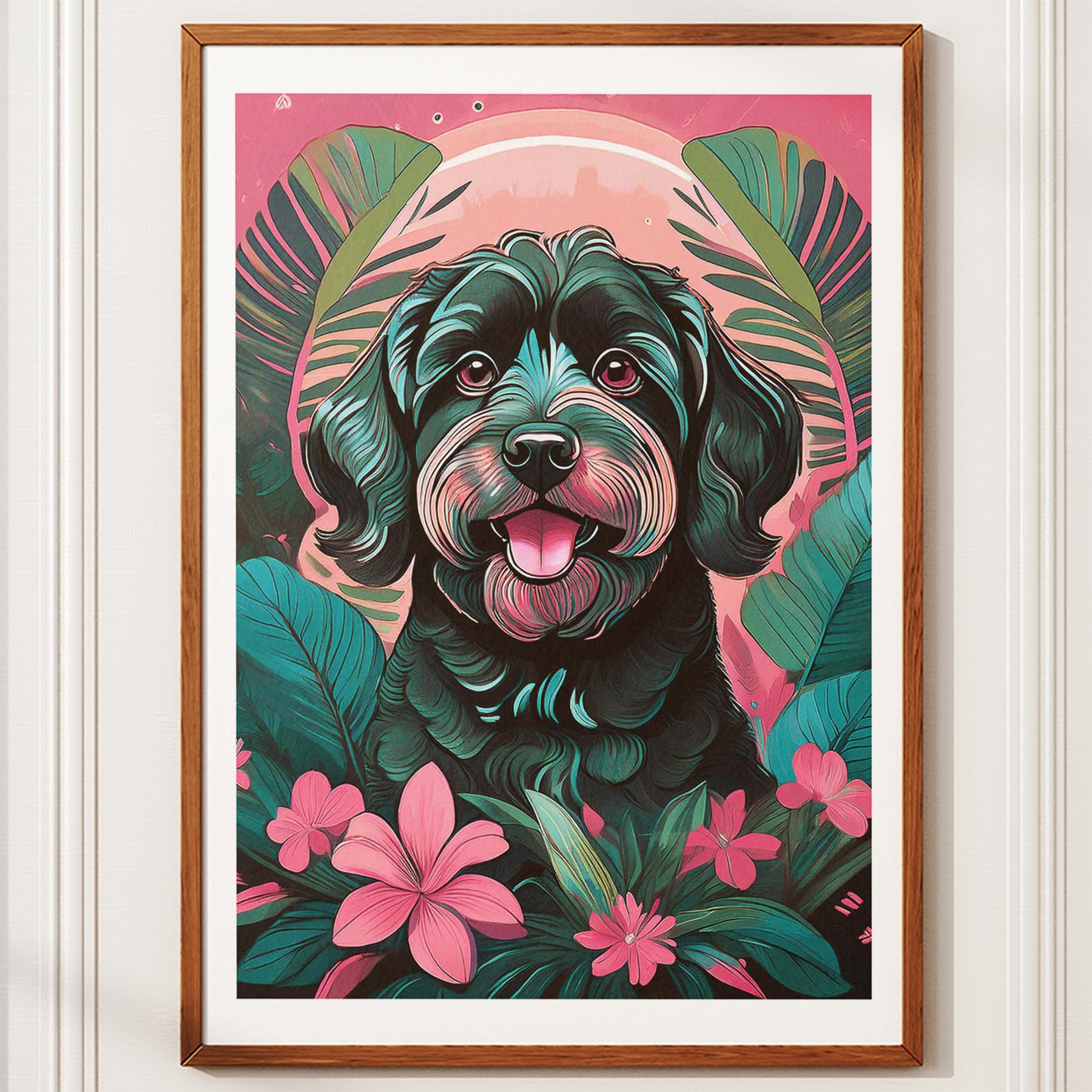 Schnoodle Flowery Dog image 11