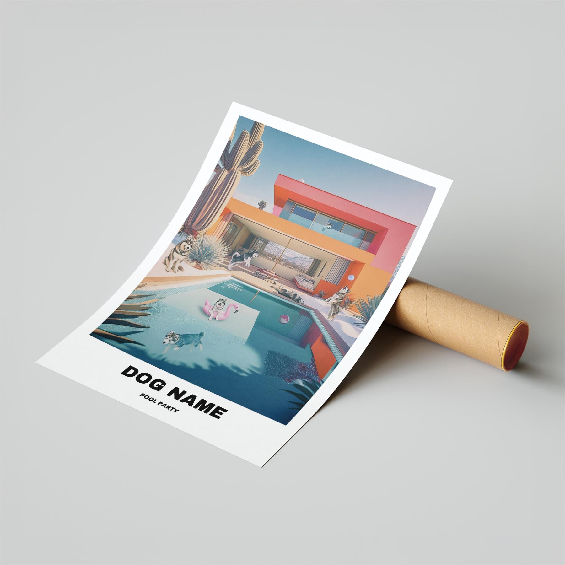 Alaskan Malamute Custom Pool Party image 4