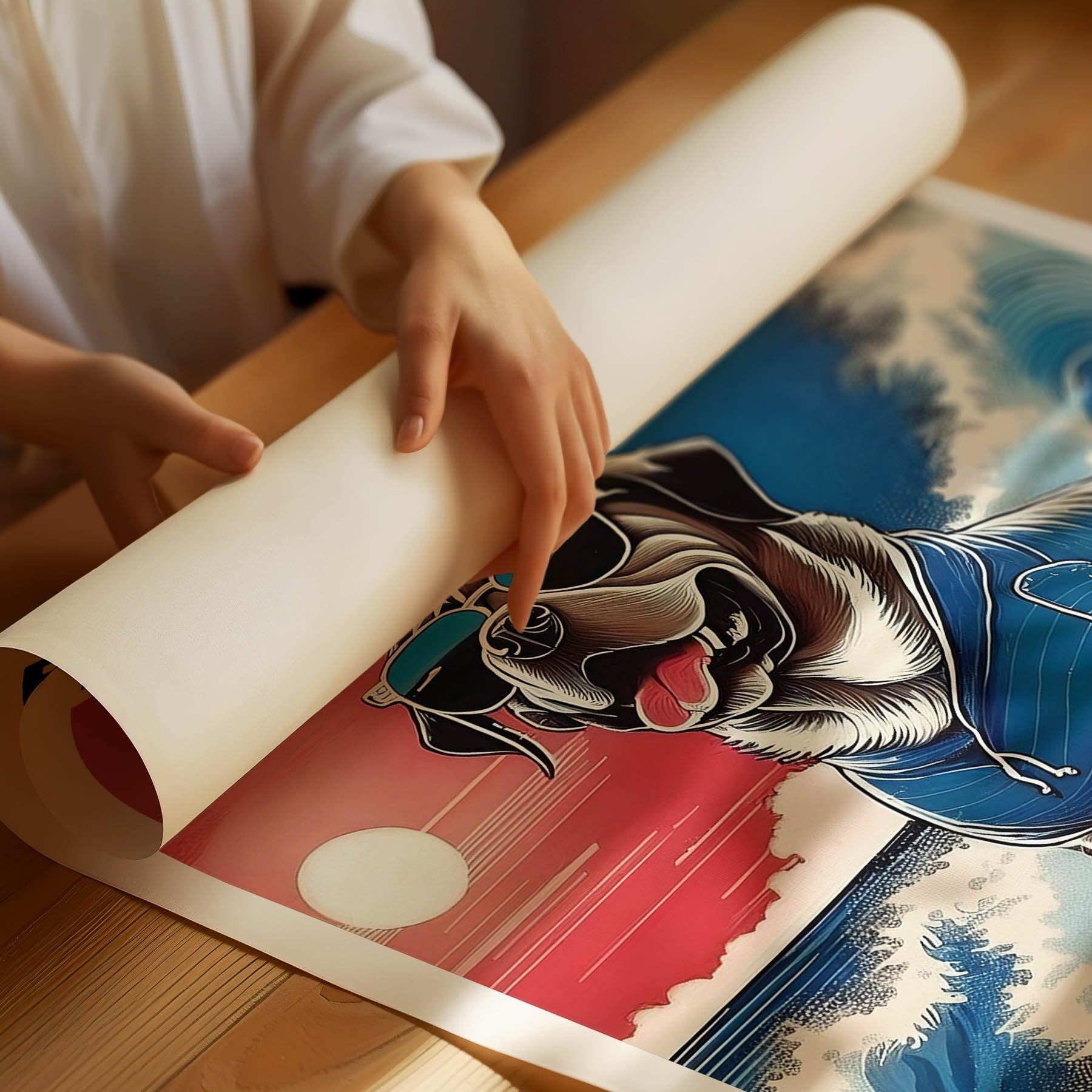 Dogue De Bordeaux Hokosai Surfer Dogs 1 image 3