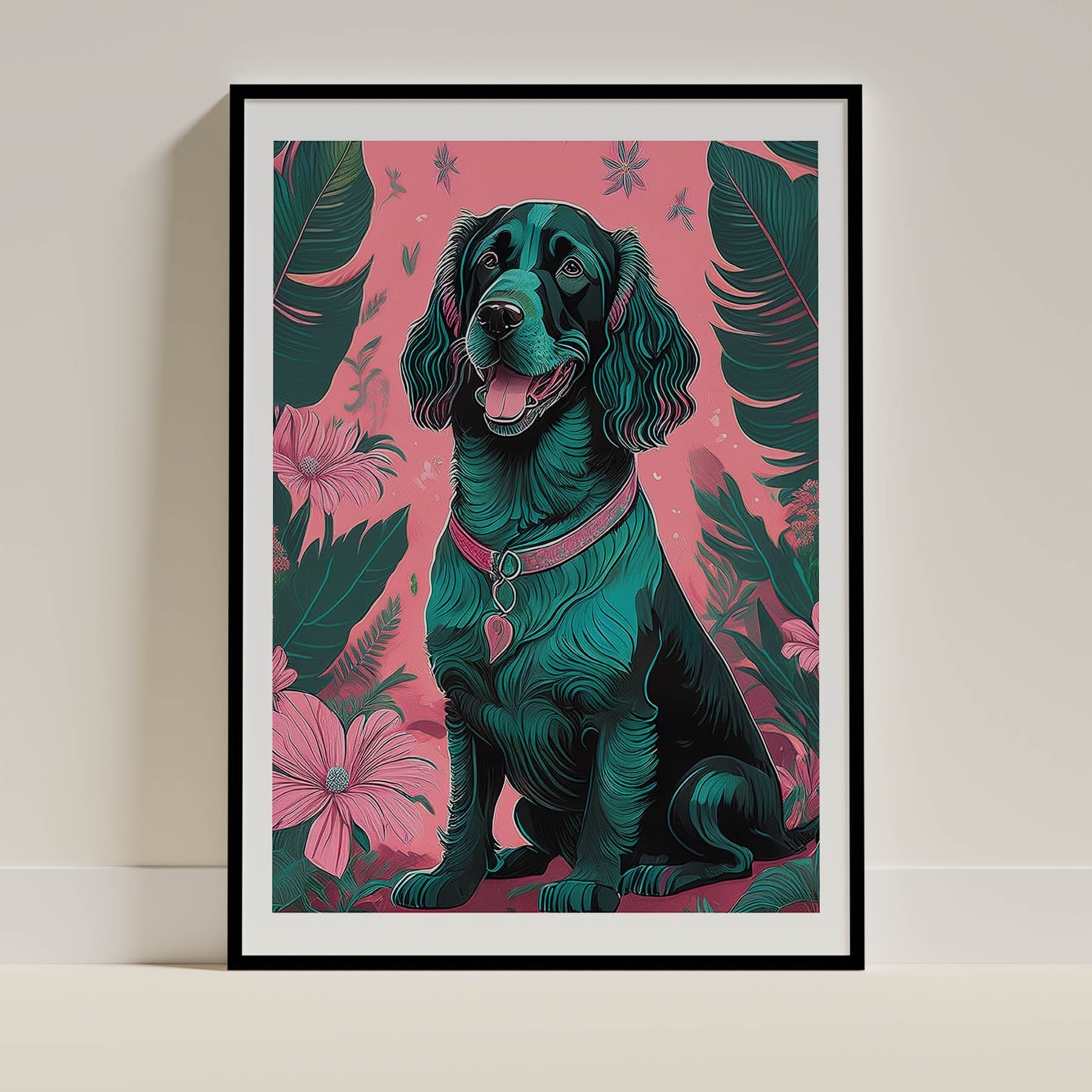 Irish Setter Flowery Dog image 0