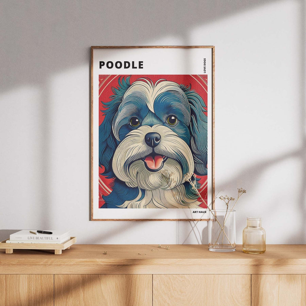 Poodle Hokusai Japanese Inspired Dog Series with Text image 7