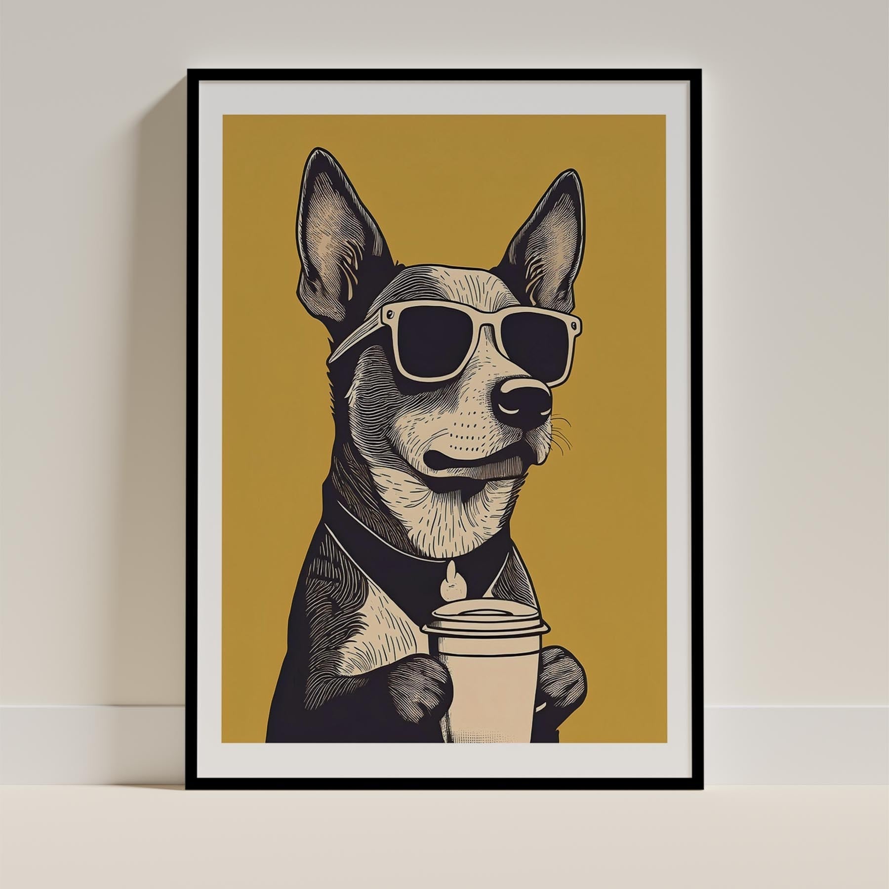 Cattledog Chillin Coffee Dog image 13