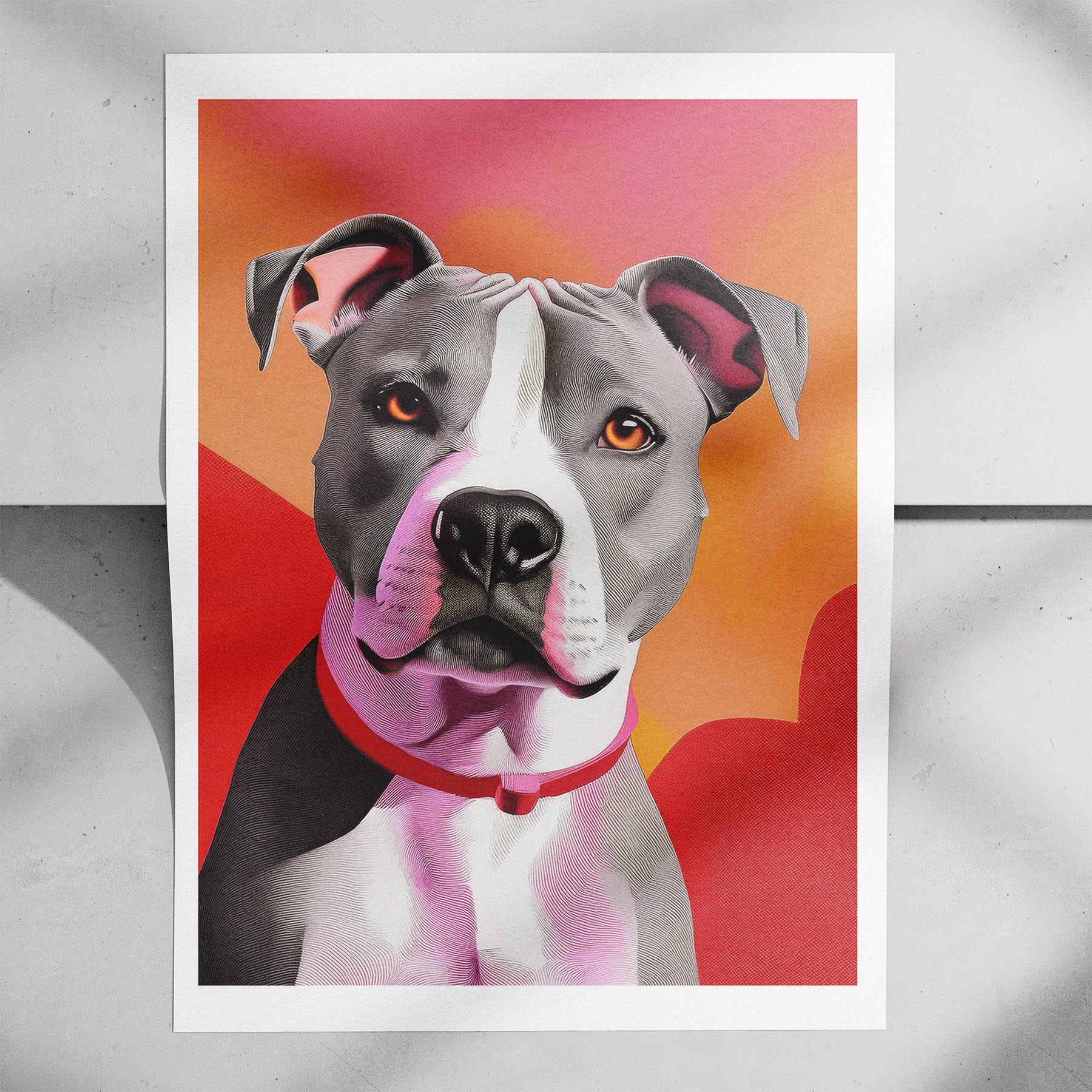 American Staffordshire Terrier Modern Pop Dog Series image 7