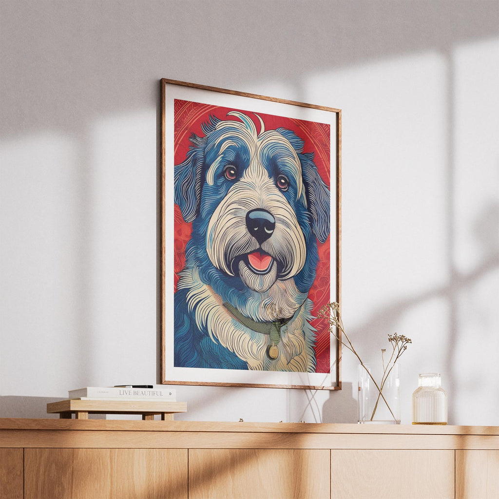 Old English Sheepdog Hokusai Japanese Inspired Dog Series 1 image 5