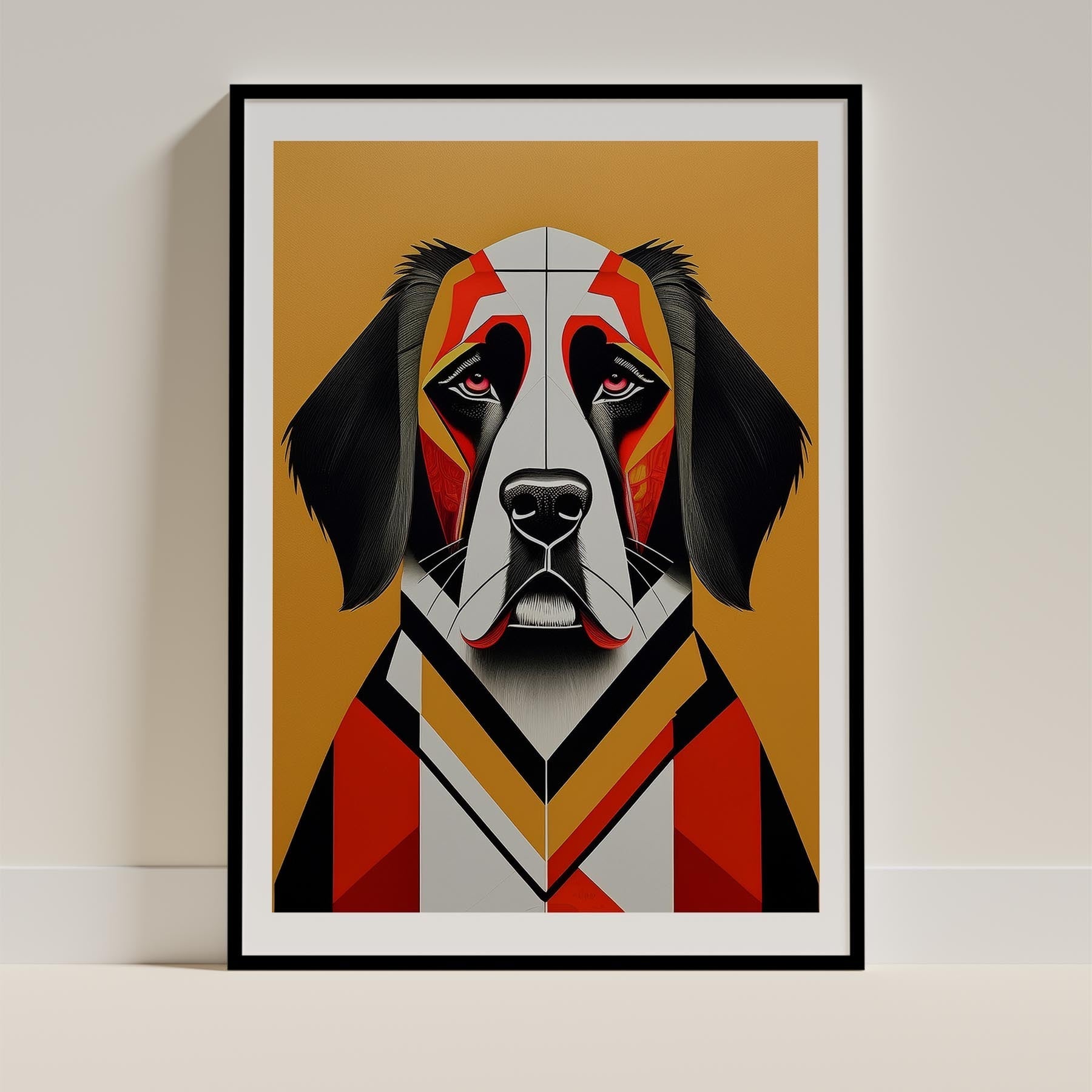 Saint Bernard Geometric Orange Series image 0
