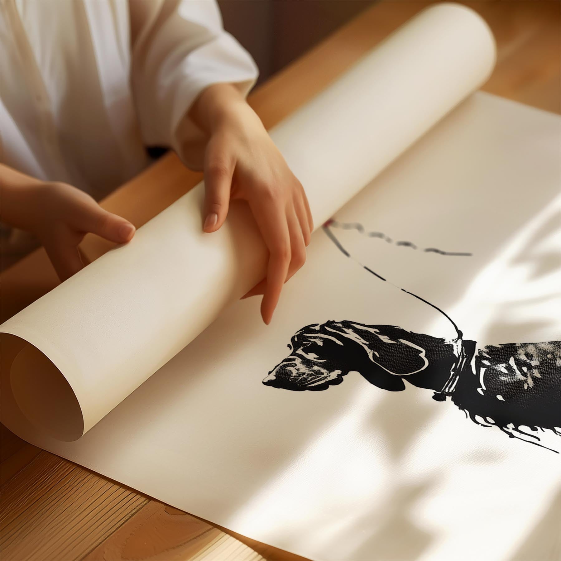 Bloodhound DOGSY Series inspired by the Art of Banksy with text Dogsy image 1