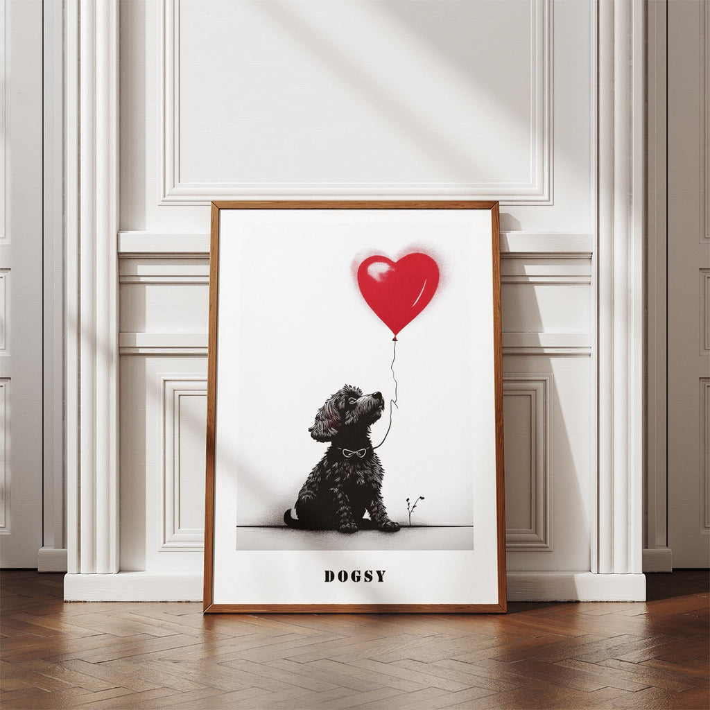 Maltese DOGSY Series inspired by the Art of Banksy with text Dogsy image 4