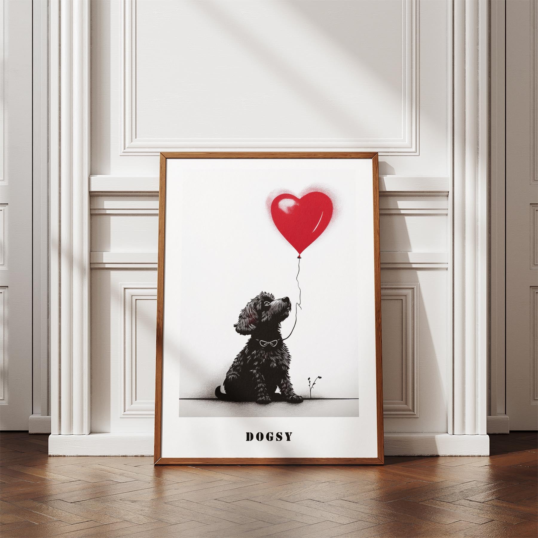 Maltese DOGSY Series inspired by the Art of Banksy with text Dogsy image 4