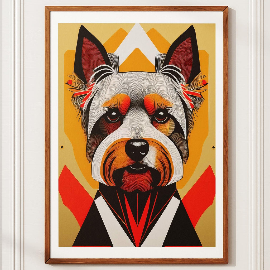 Yorkshire Terrier Geometric Orange Series image 0