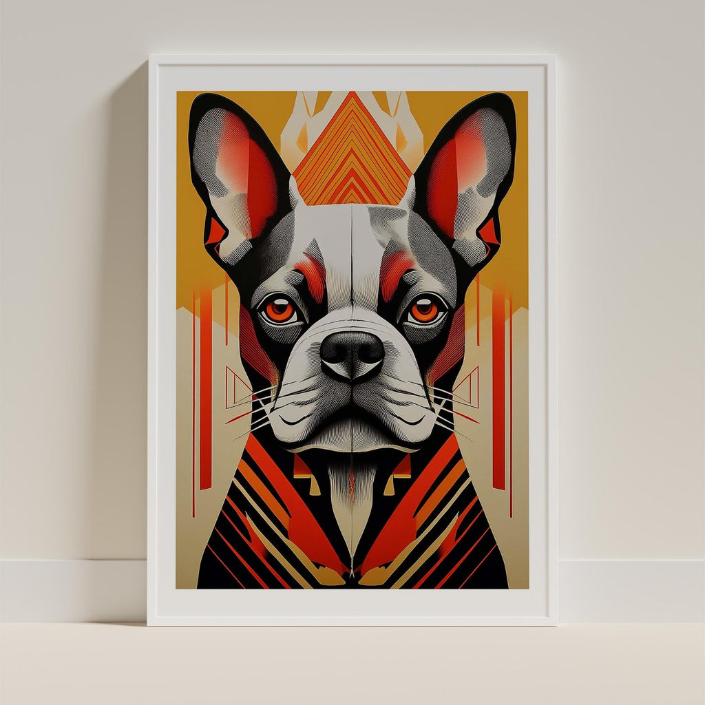 French Bulldog Geometric Orange Series image 9