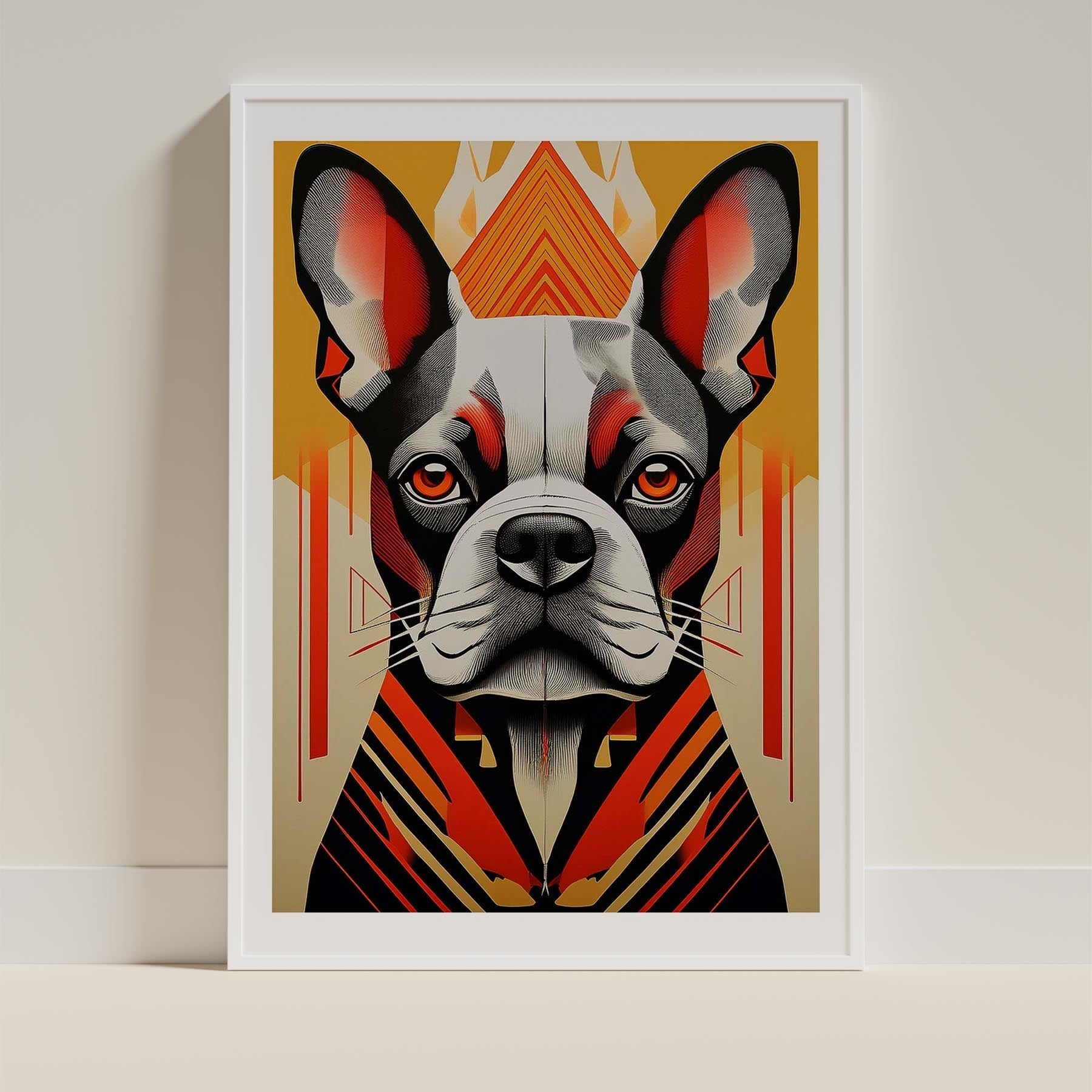 French Bulldog Geometric Orange Series image 9