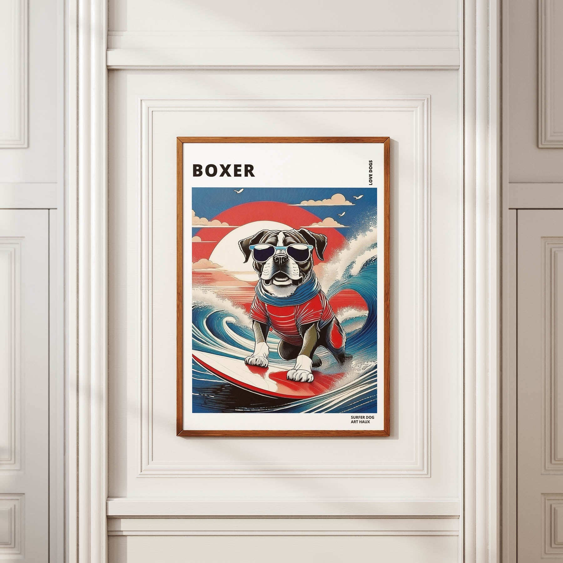 Boxer Hokosai Surfer Dogs 1 image 2