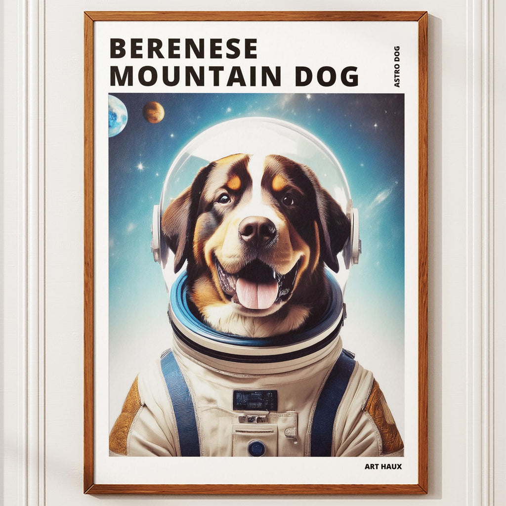 Bernese Mountain Dog Astronaut Dog Series with Text Astro Dog image 10
