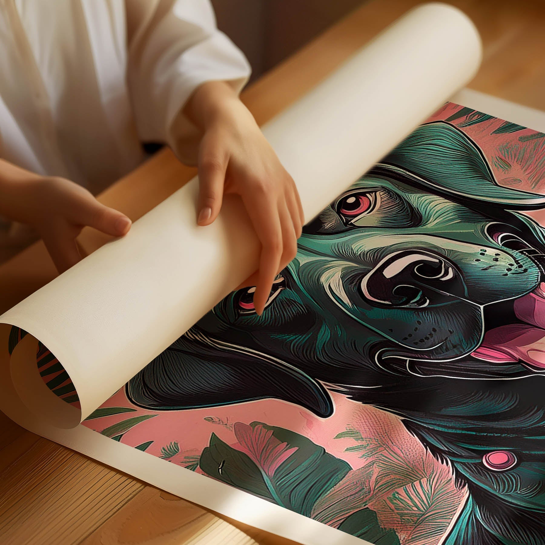 Labrador Retriever Flowery Dog image 1