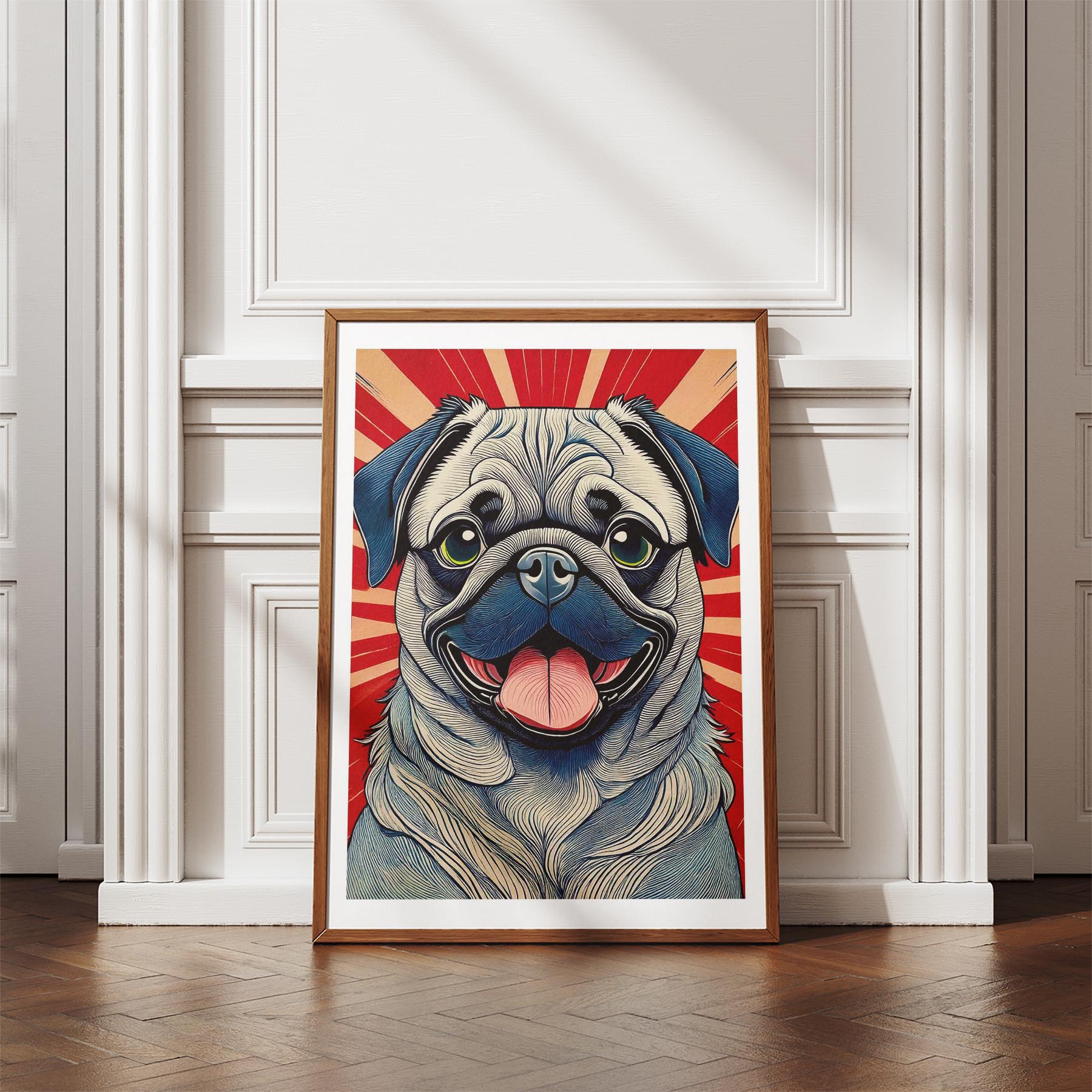 Pug Hokusai Japanese Inspired Dog Series 3 image 4