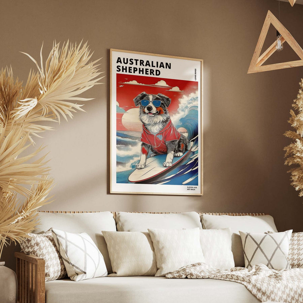 Australian Shepherd Hokosai Surfer Dogs 1 image 5