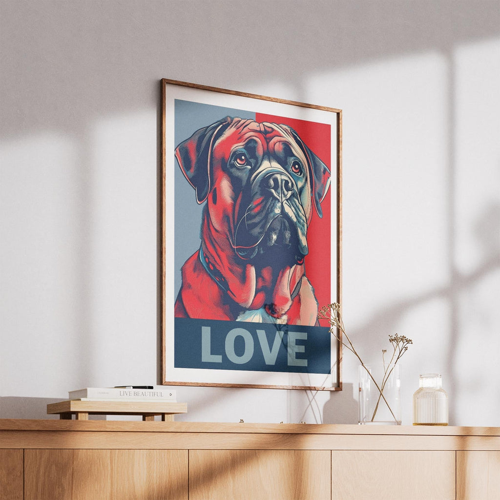Bullmastiff LOVE Series Inspired by the Obama Poster image 5