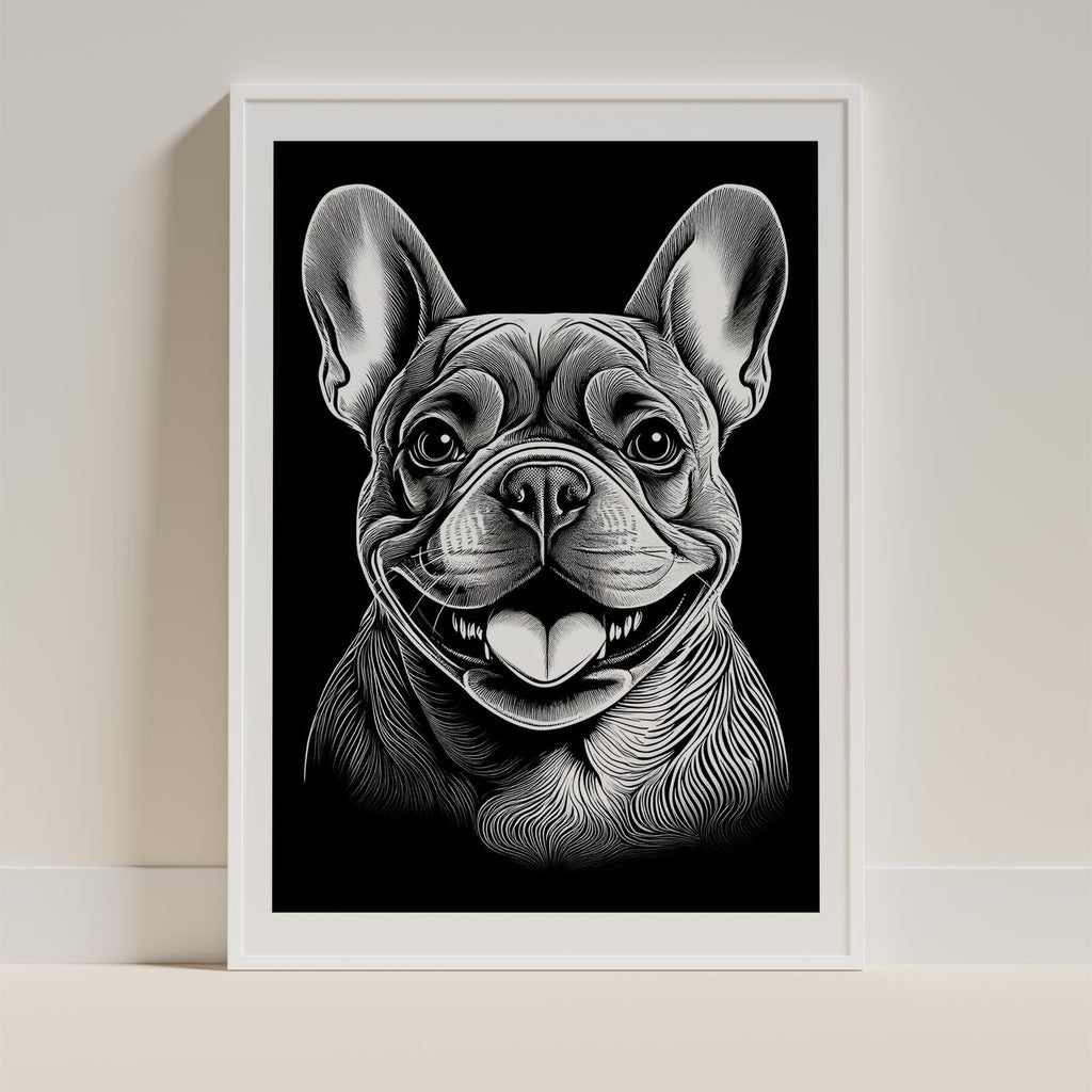 French Bulldog Line Dog Series in Black and White image 9