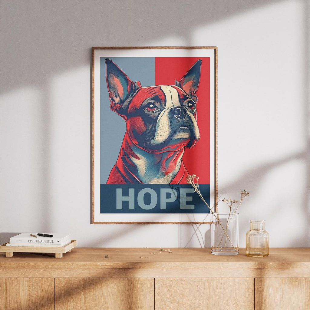 Boston Terrier HOPE Series Inspired by the Obama Poster image 8