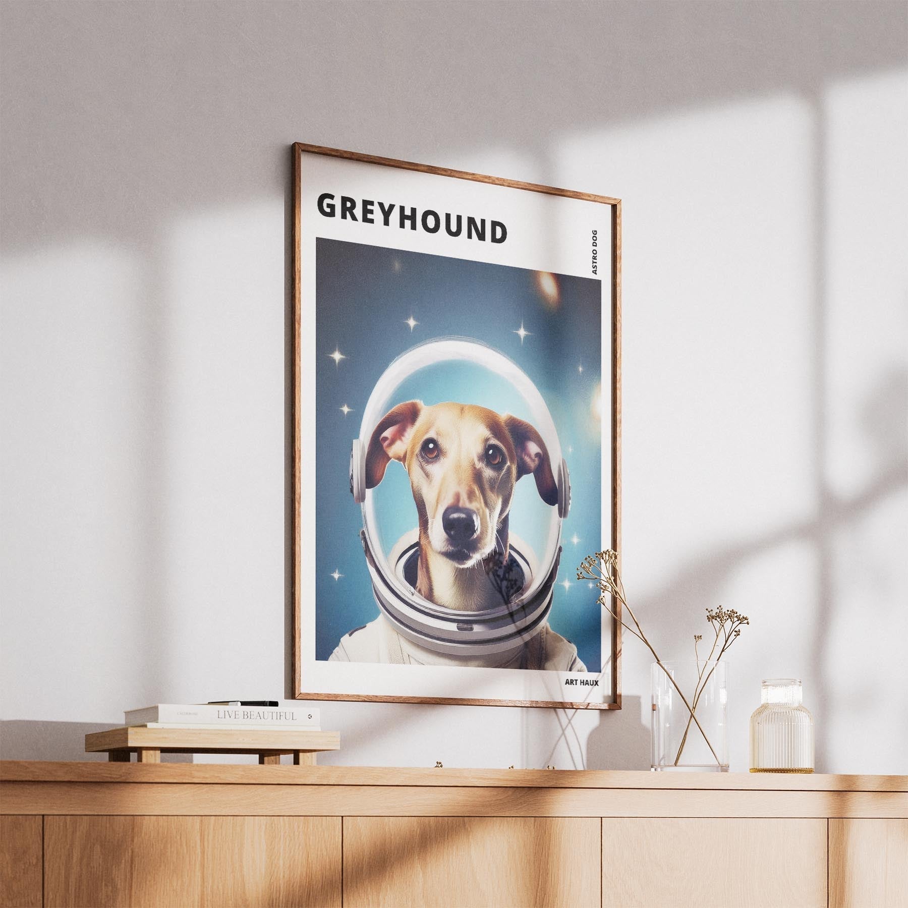 Greyhound Astronaut Dog Series with Text Astro Dog image 5