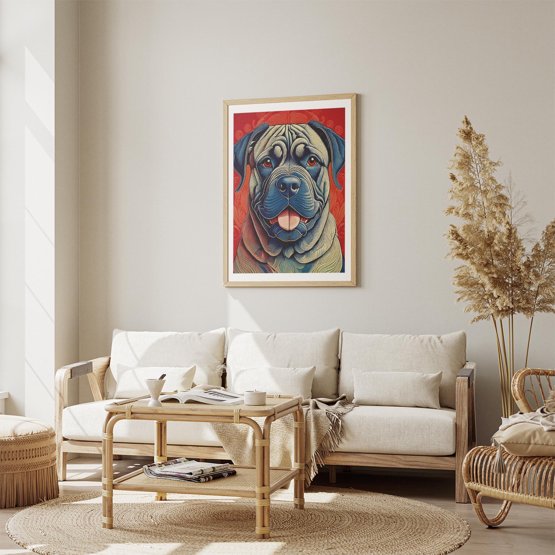 Dogue de Bordeaux Hokusai Japanese Inspired Dog Series image 2