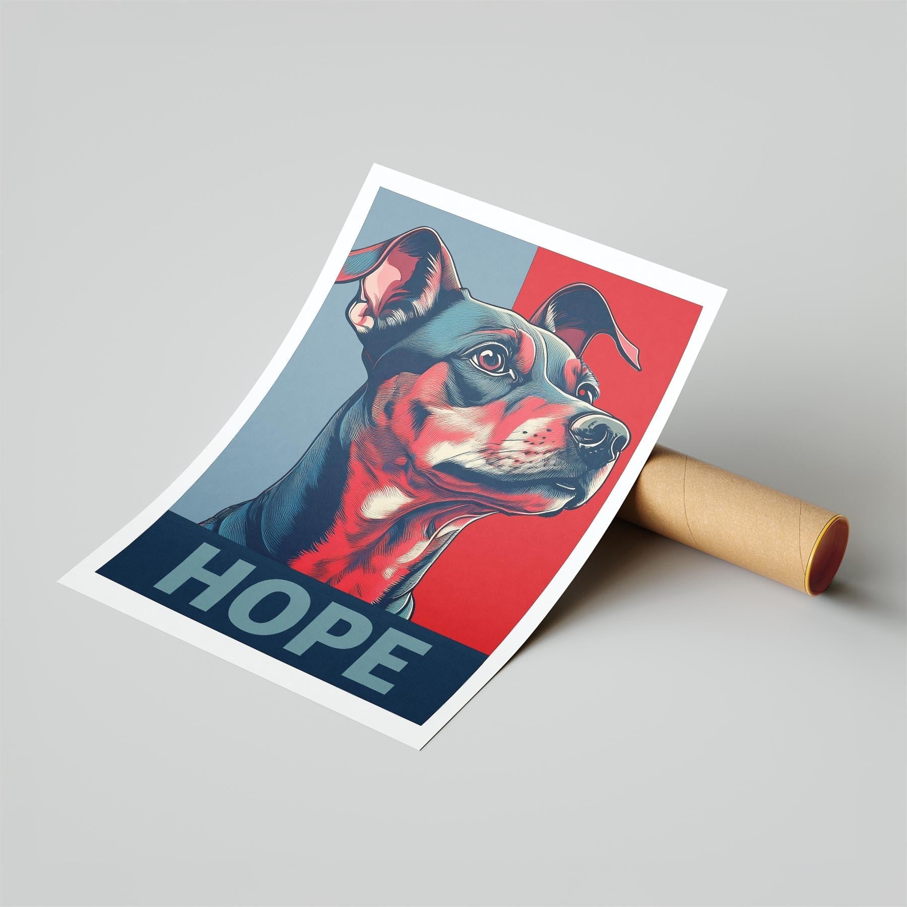 Miniature Pinscher HOPE Series Inspired by the Obama Poster image 6