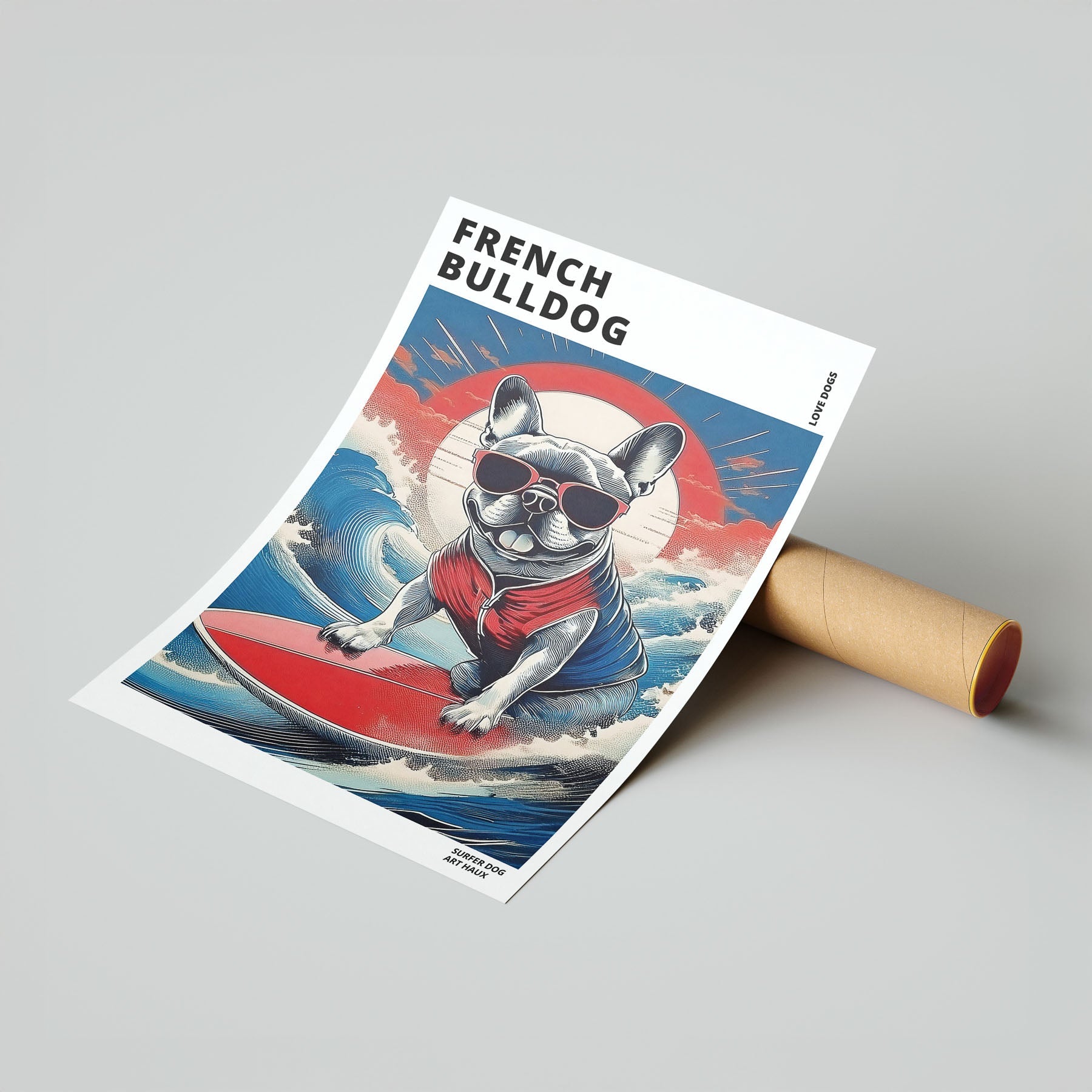 French Bulldog Hokosai Surfer Dogs 3 image 7