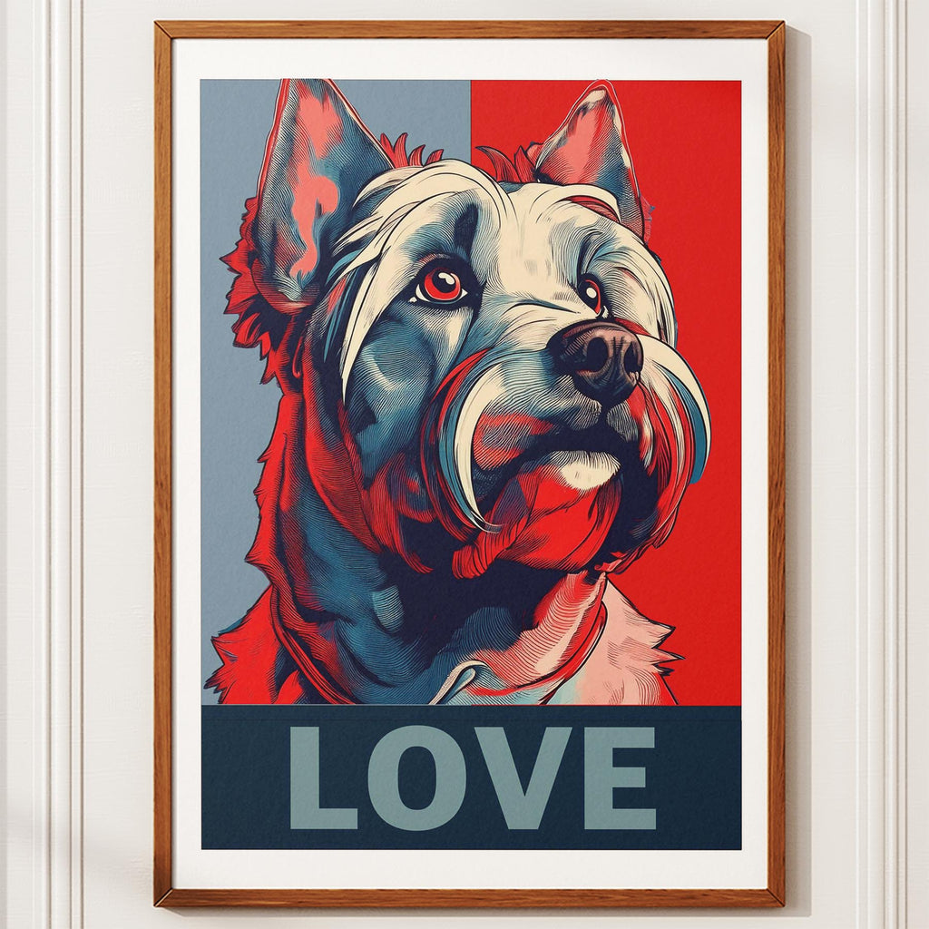 Australian Silky Terrier LOVE Series Inspired by the Obama Poster image 10