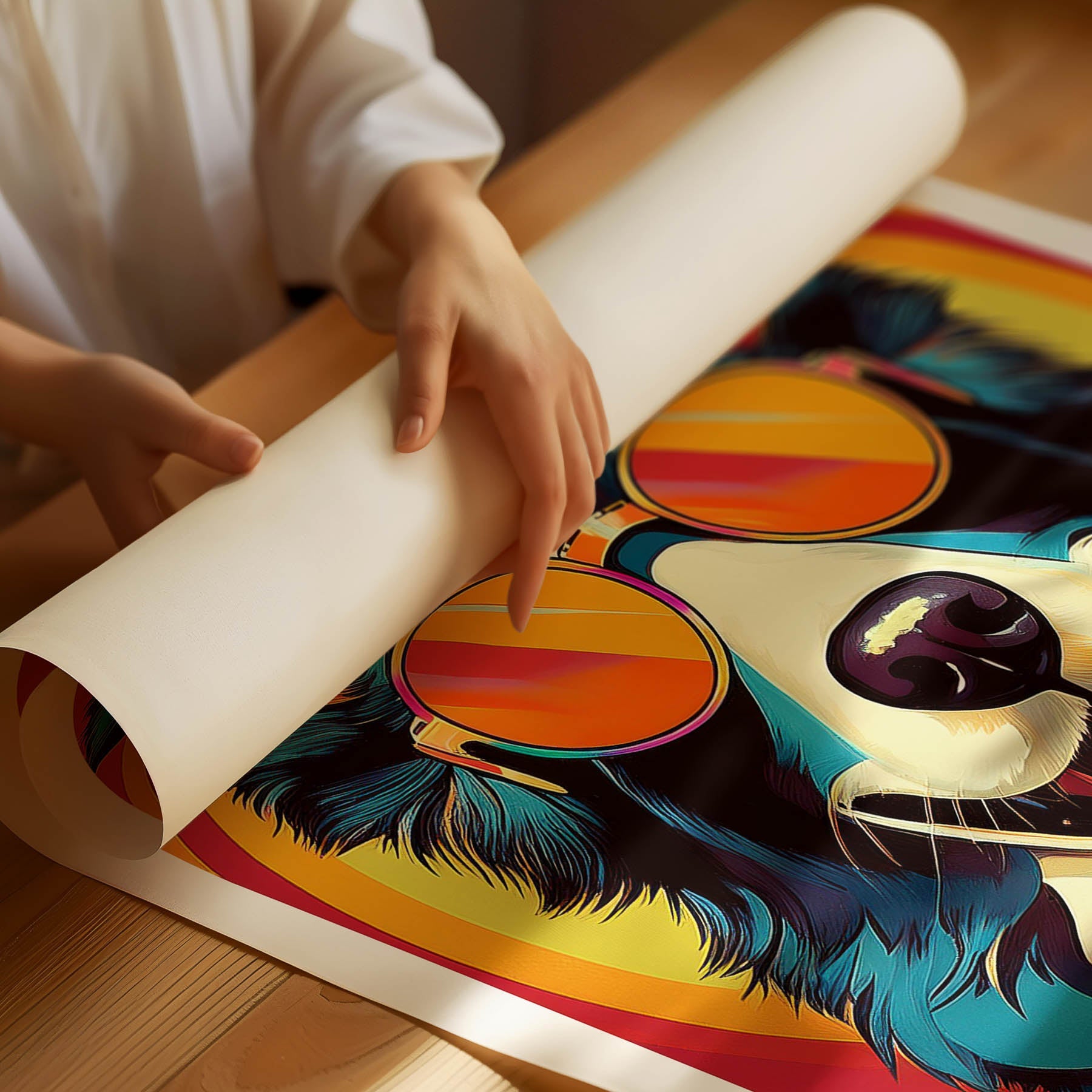 Border Collie In Colourful Sunnies 1 image 3