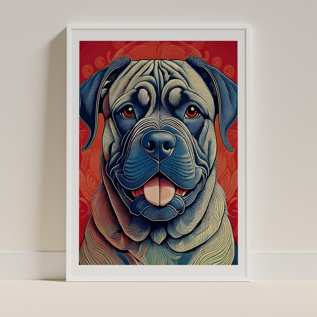 Dogue de Bordeaux Hokusai Japanese Inspired Dog Series image 9