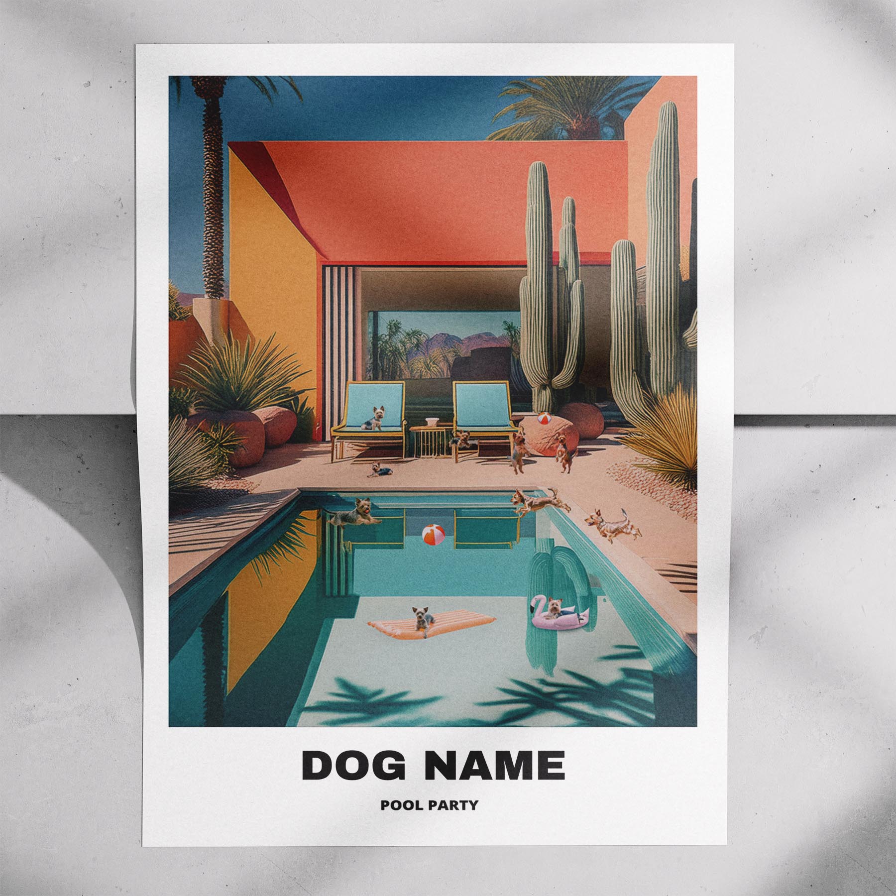 Australian Terrier Custom Pool Party WITH TEXT image 7