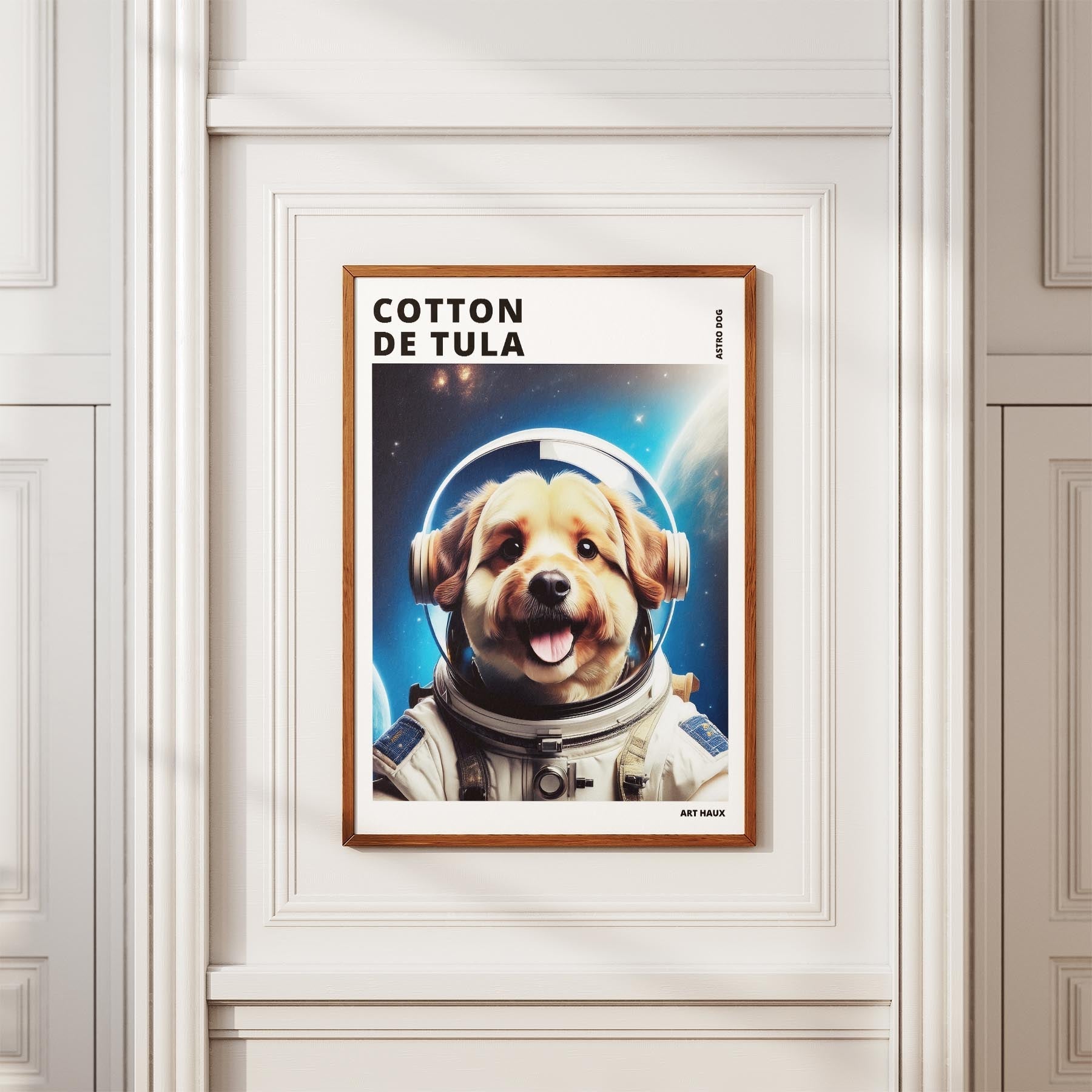 Coton de Tulear Astronaut Dog Series with Text Astro Dog image 3