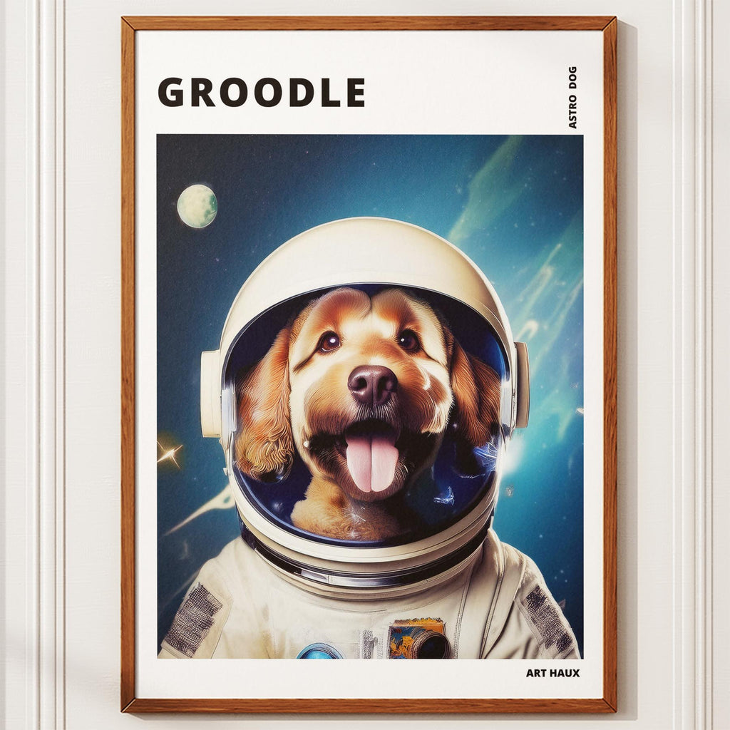 Groodle Astronaut Dog Series with Text Astro Dog image 10