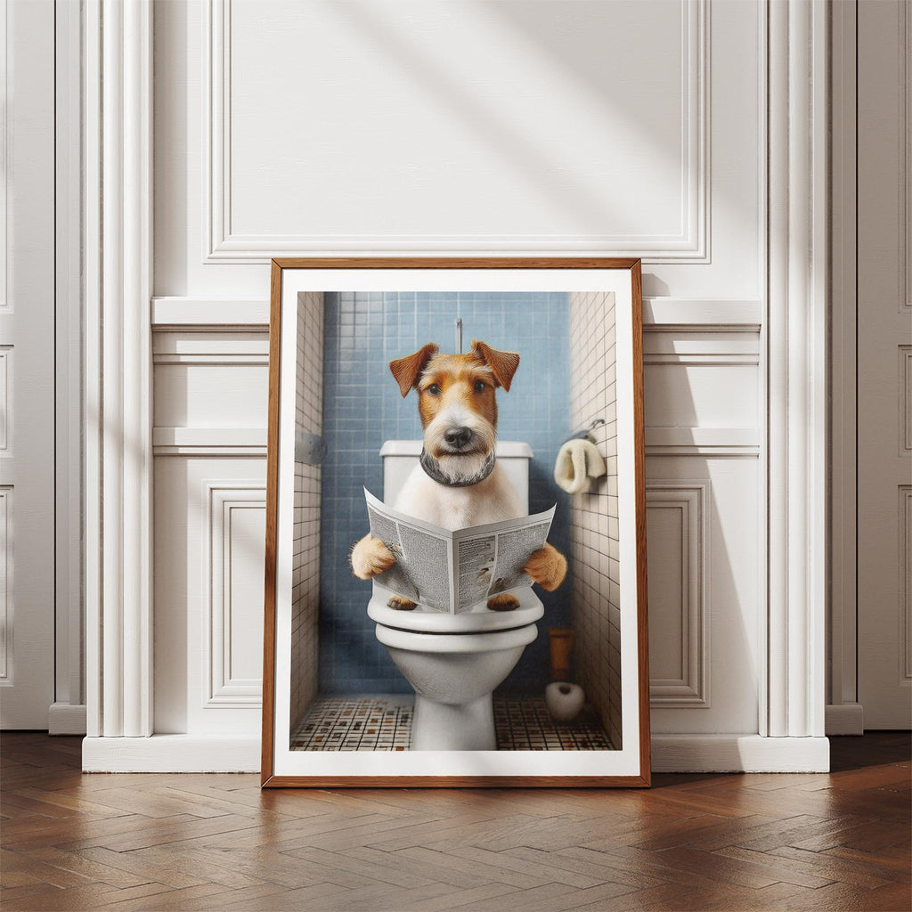 Fox Terrier Toilet Humour Dog Series image 4