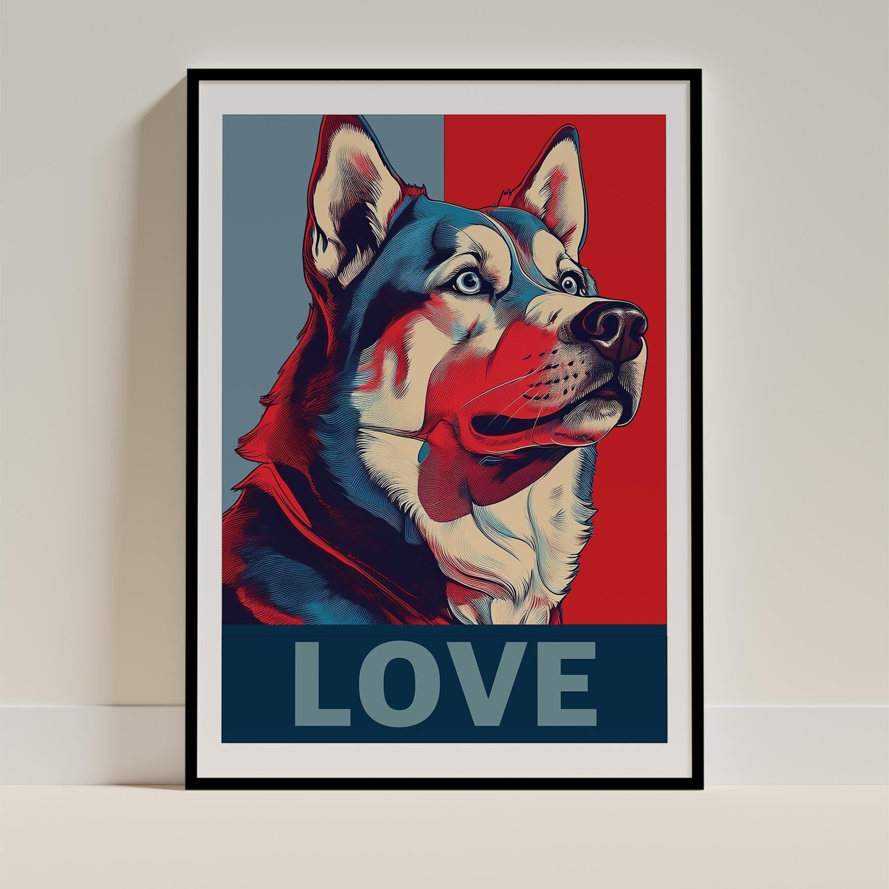 Siberian Husky LOVE Series Inspired by the Obama Poster image 0