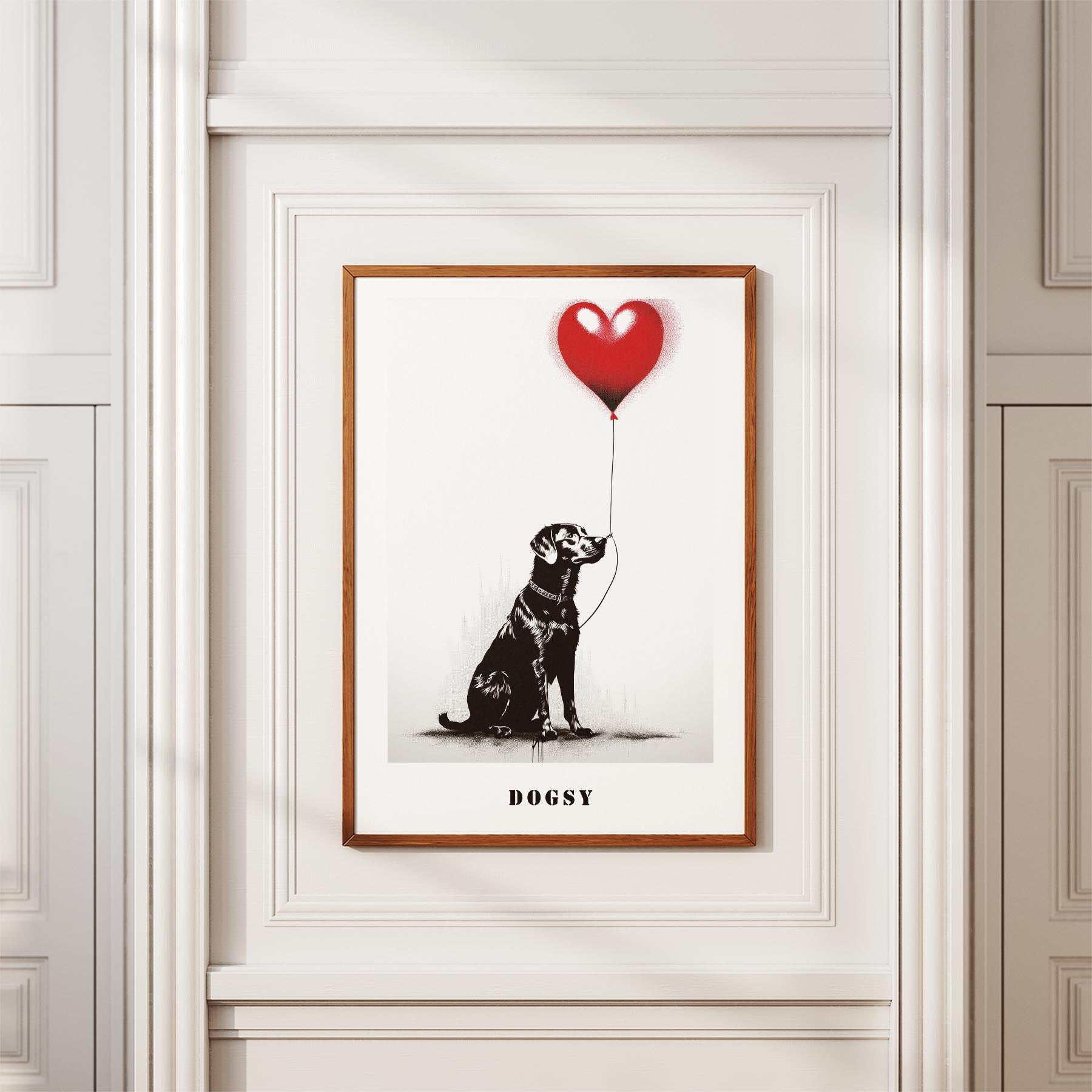 Labrador Retriever DOGSY Series inspired by the Art of Banksy with text Dogsy image 3