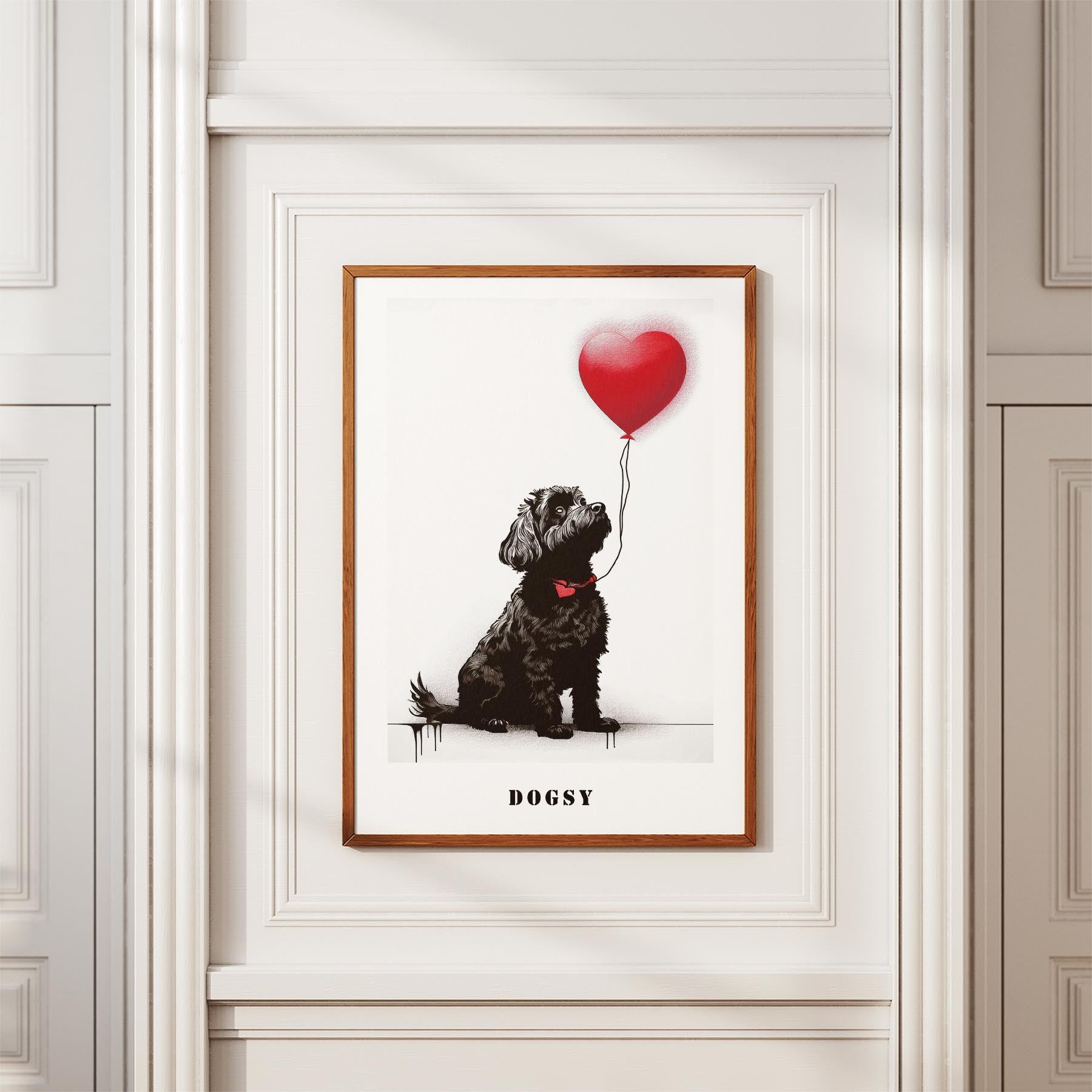 Coton de Tulear DOGSY Series inspired by the Art of Banksy with text Dogsy image 3