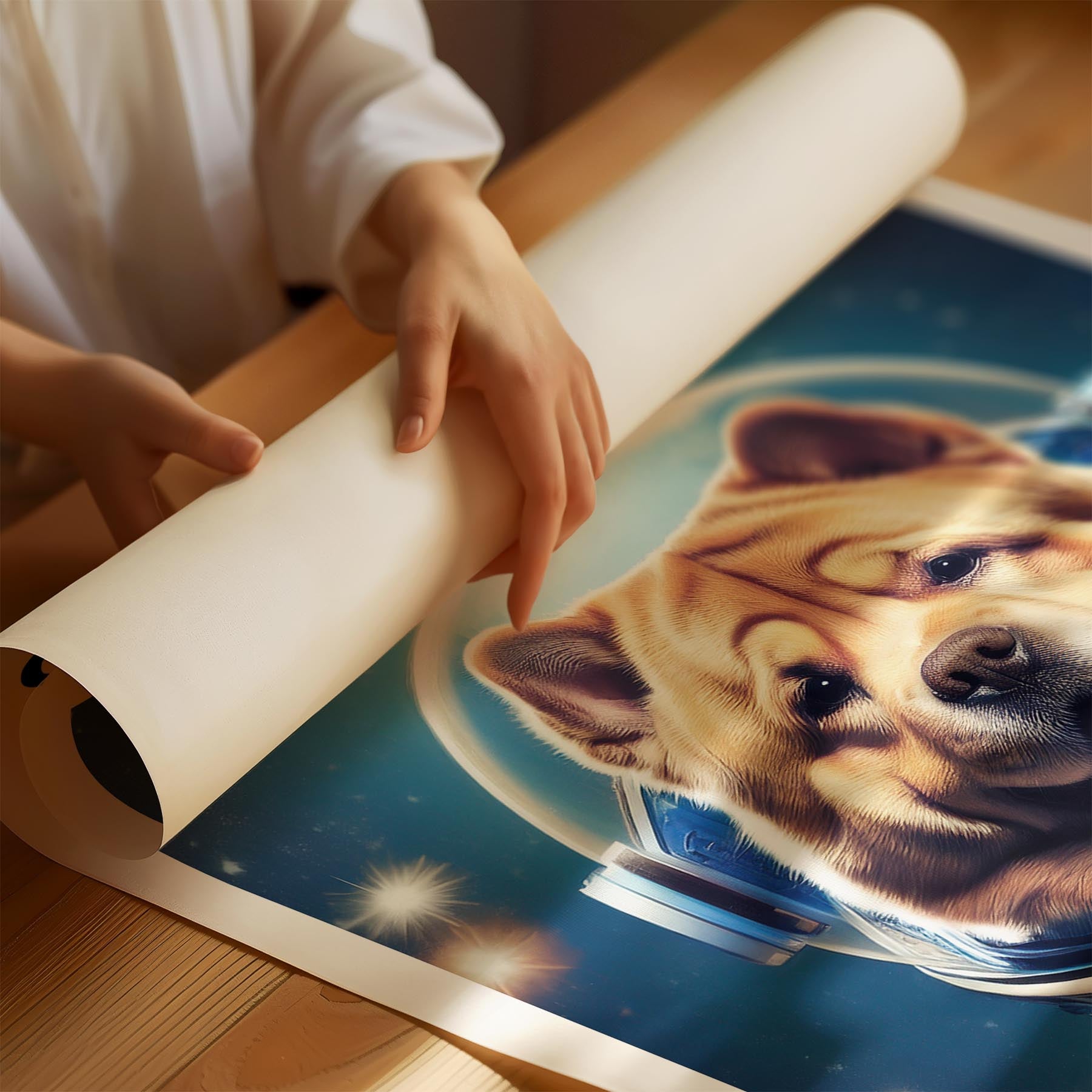 Chow Chow Astronaut Dog Series with Text Astro Dog image 1