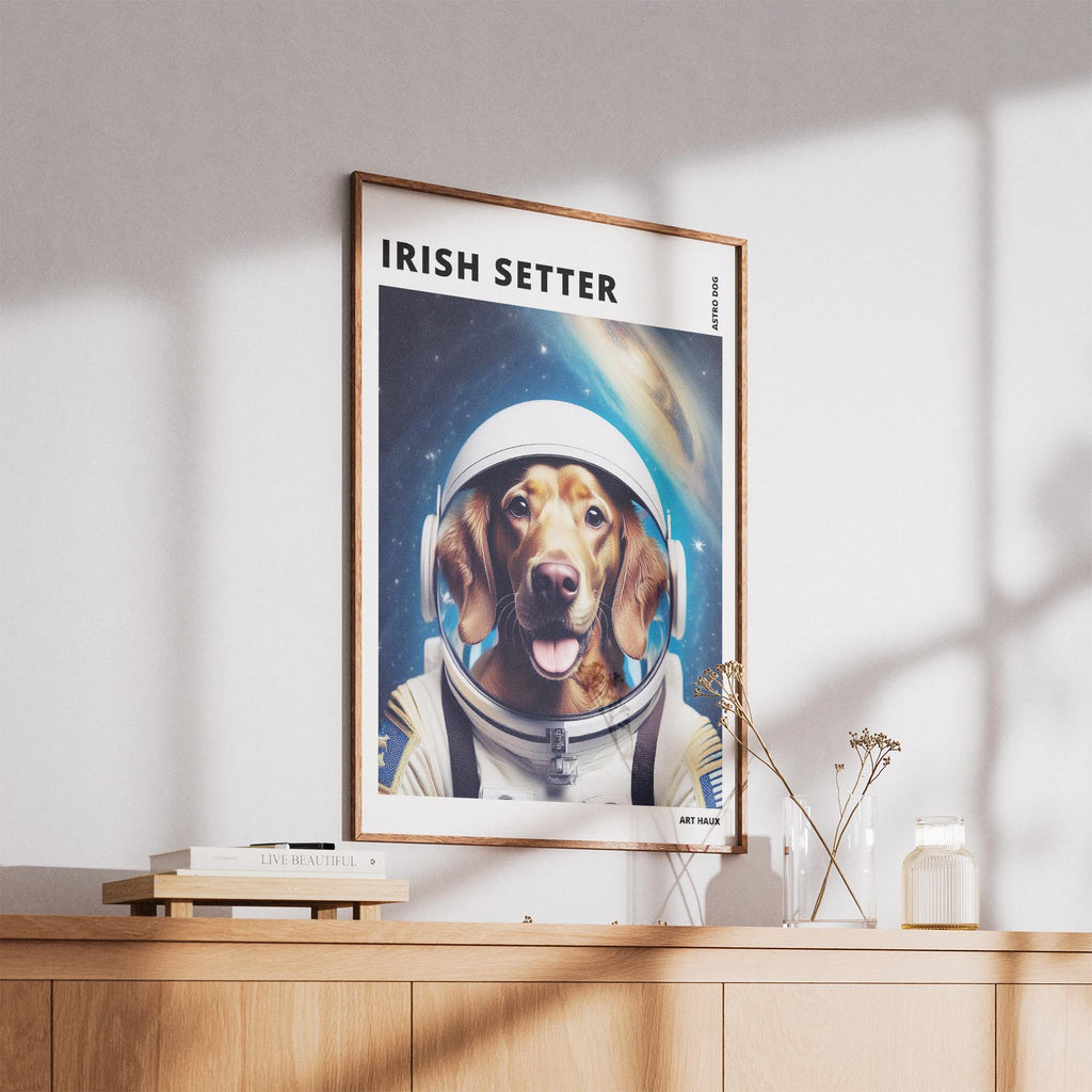 Irish Setter Astronaut Dog Series with Text Astro Dog image 5