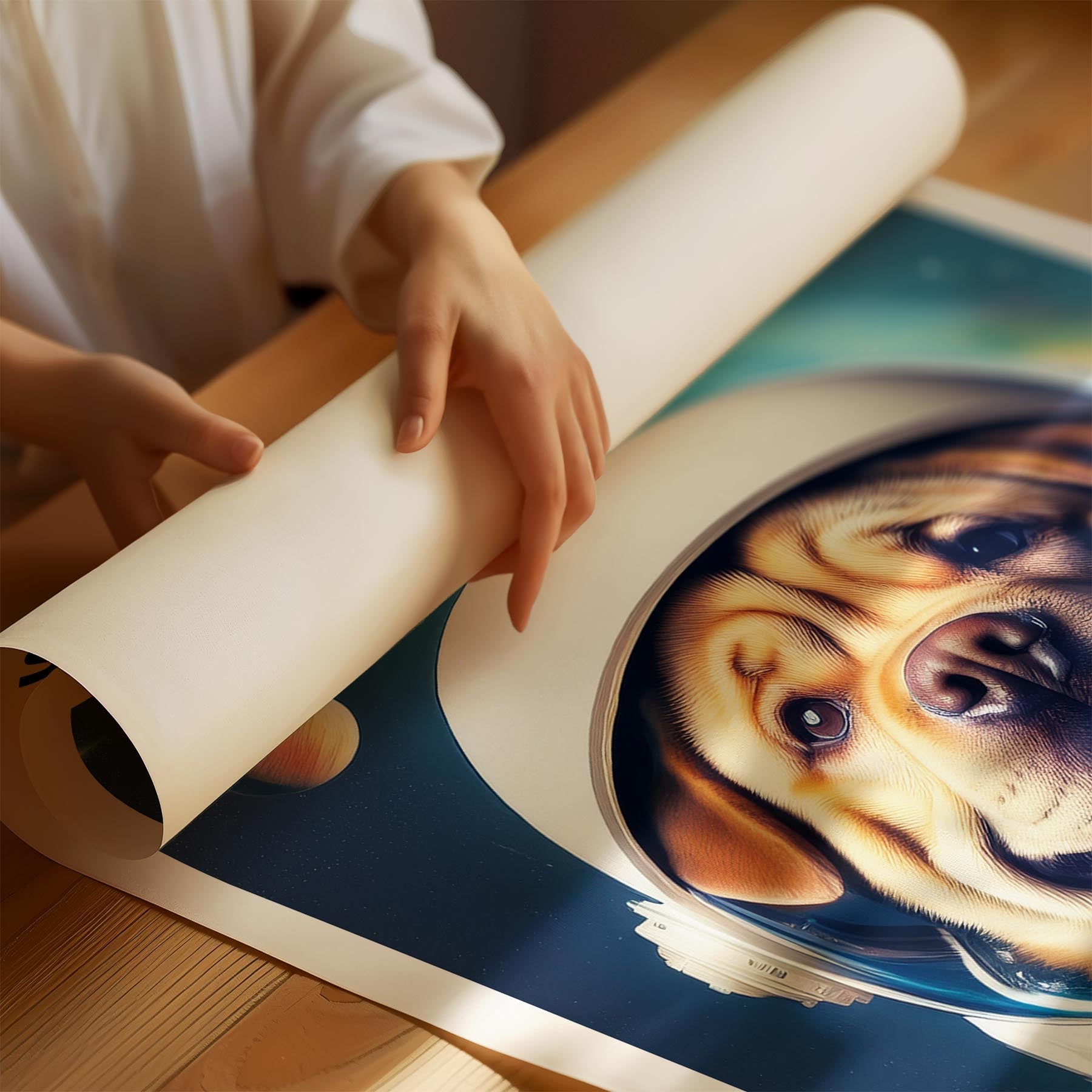 Shar Pei Astronaut Dog Series with Text Astro Dog image 1