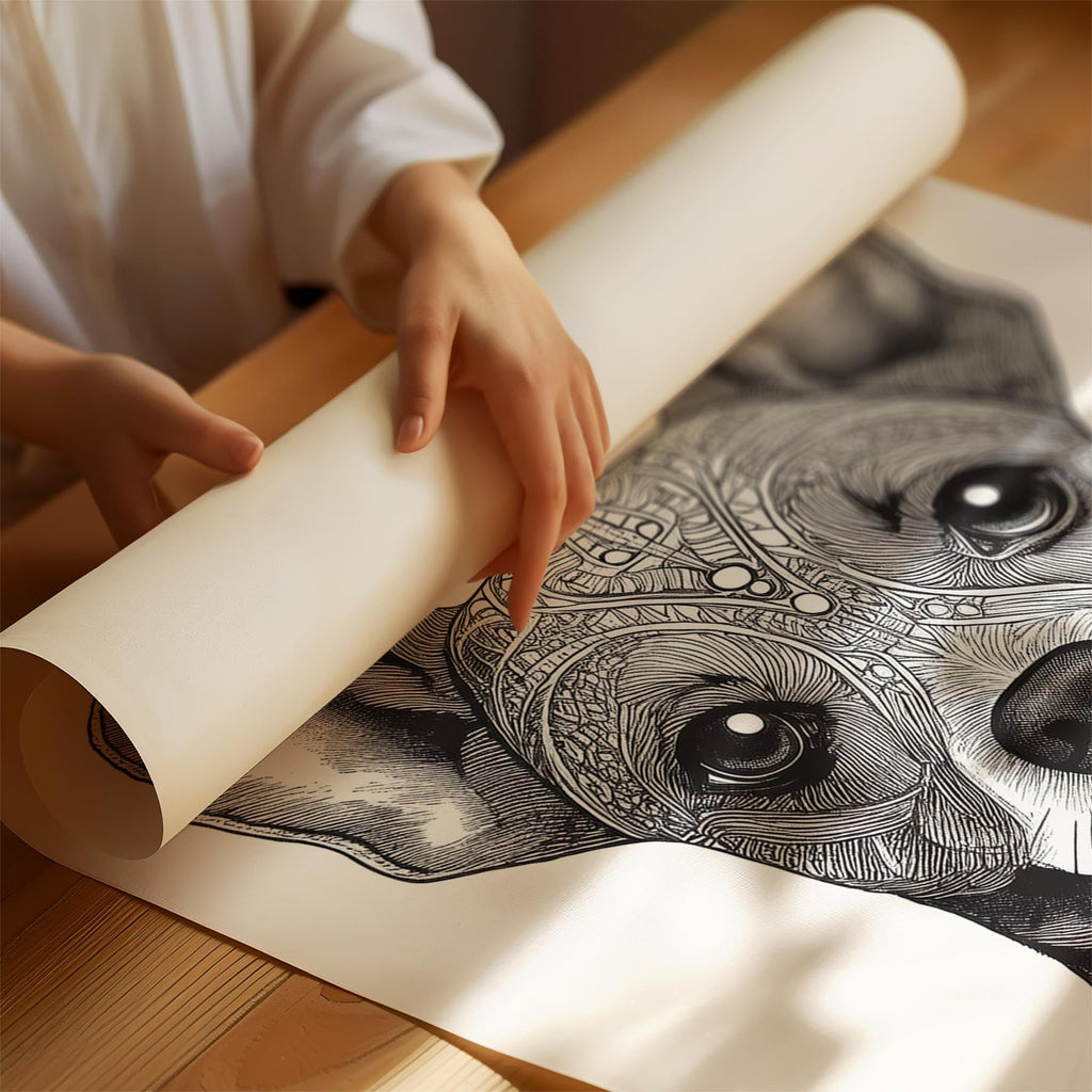 Chihuahua Mandala Black and White Dog Series image 1