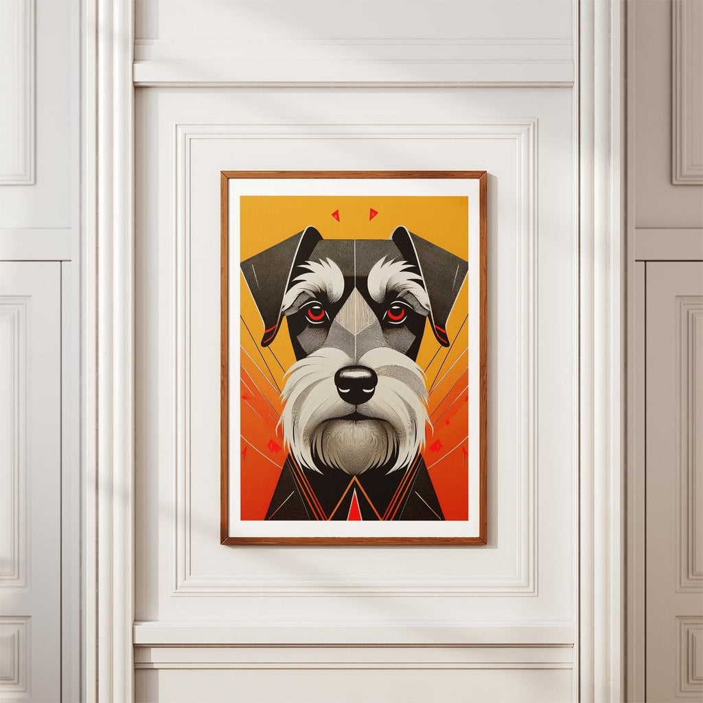 Schnauzer Geometric Orange Series image 3
