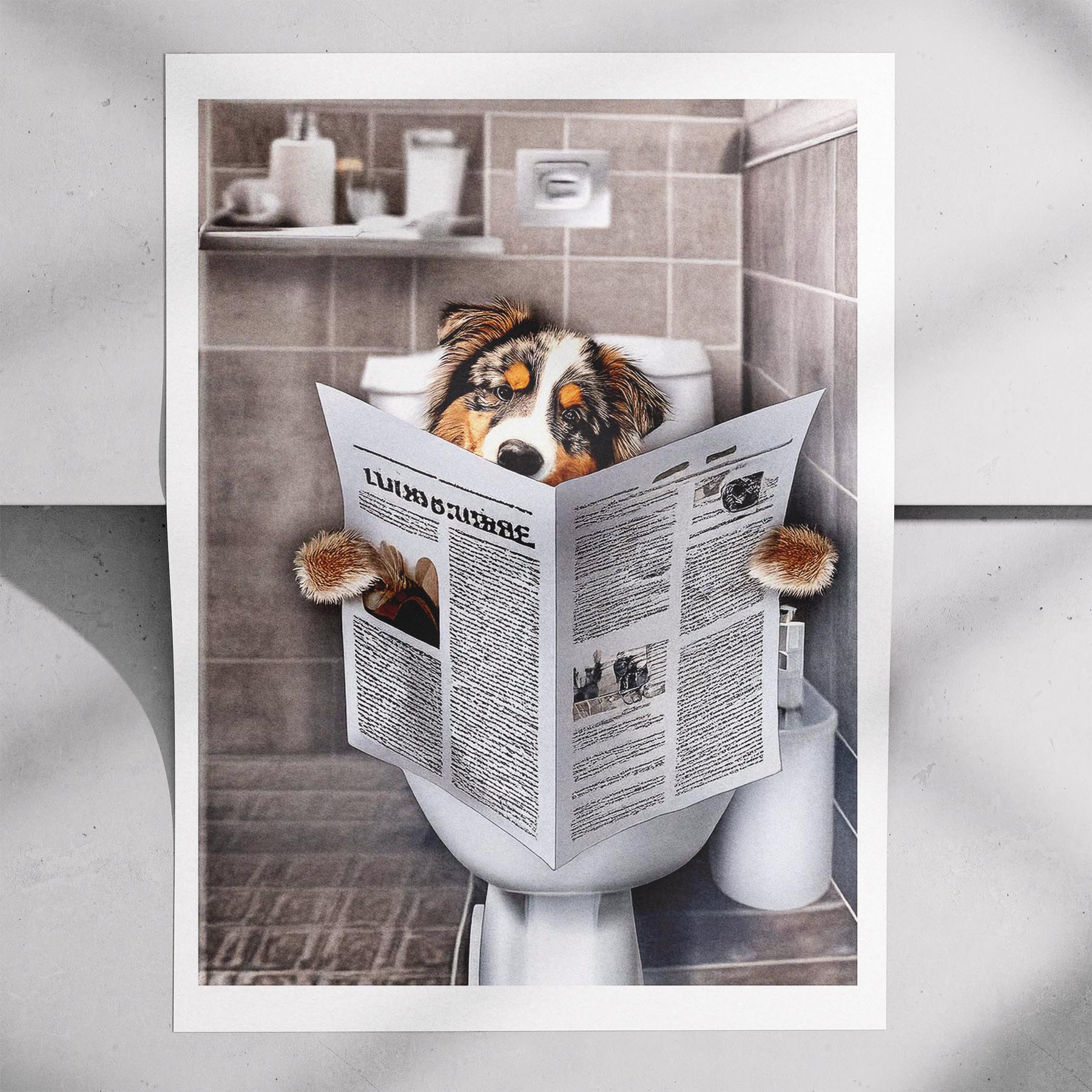 Australian Shepherd Toilet Humour Dog Series 4 image 7