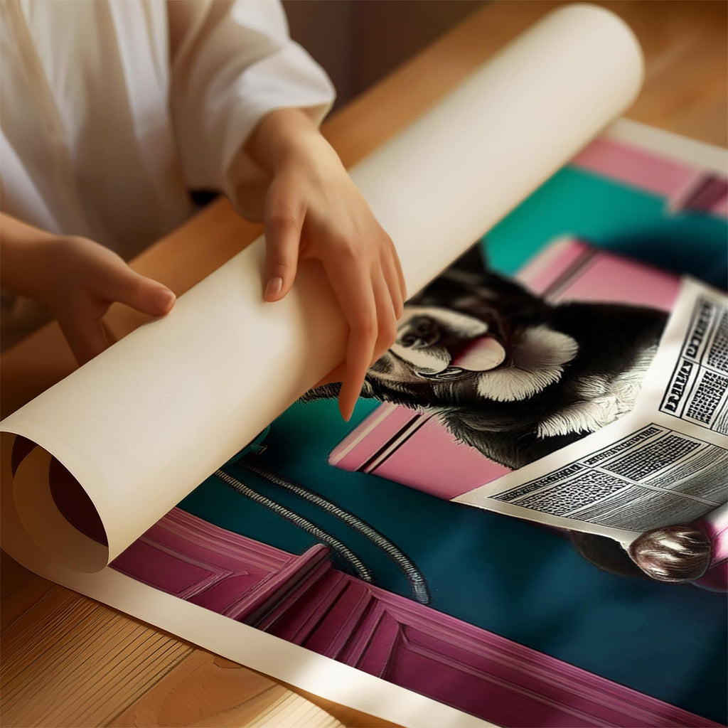 Bernese Mountain Dog Toilet Dogs PInk and Turquise image 1