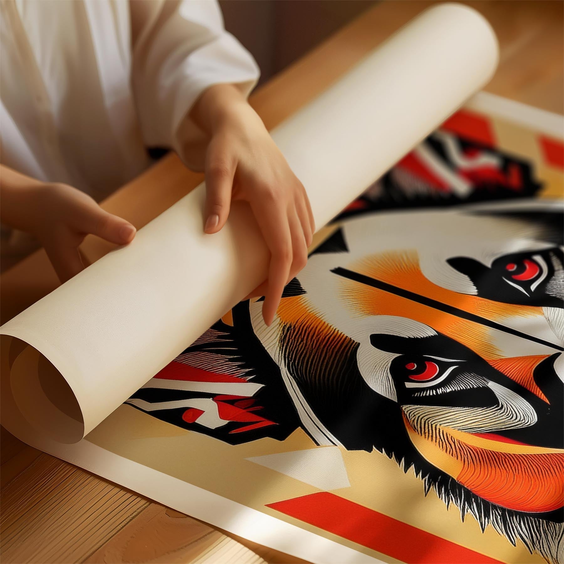 German Shepherd Geometric Orange Series image 1