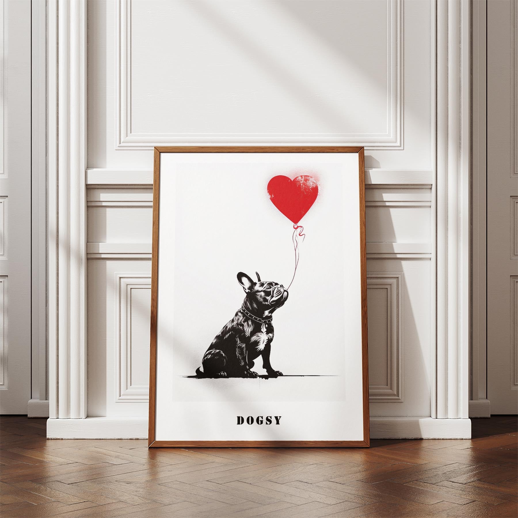 French Bulldog DOGSY Series inspired by the Art of Banksy with text Dogsy image 4