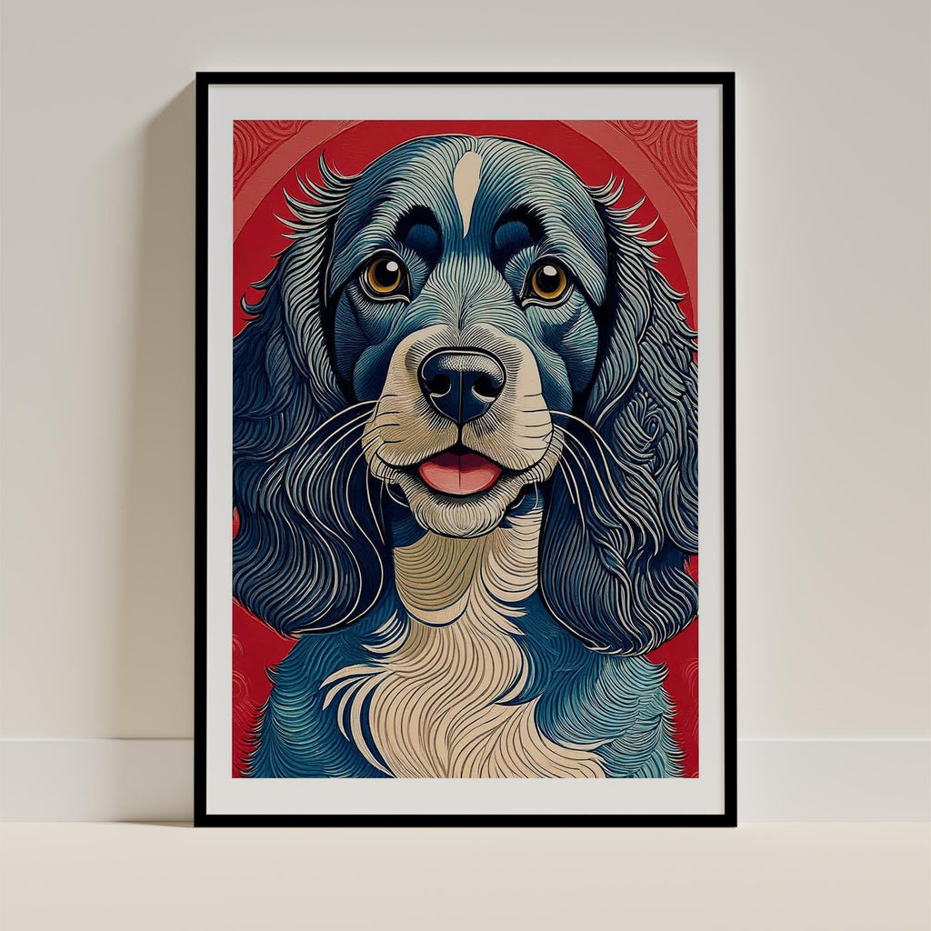 Cocker Spaniel Hokusai Japanese Inspired Dog Series image 0