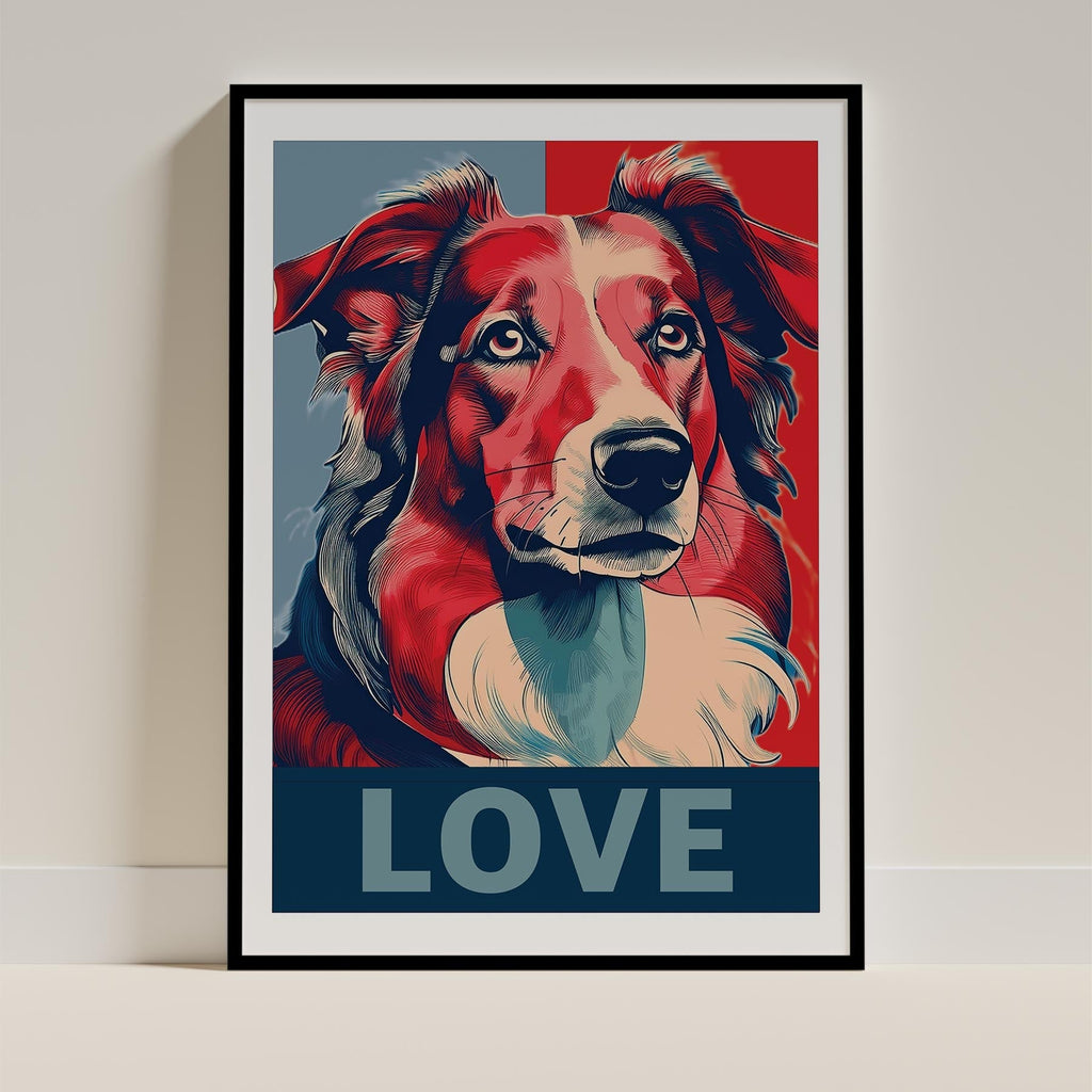 Rough Smooth Collie LOVE Series Inspired by the Obama Poster image 0