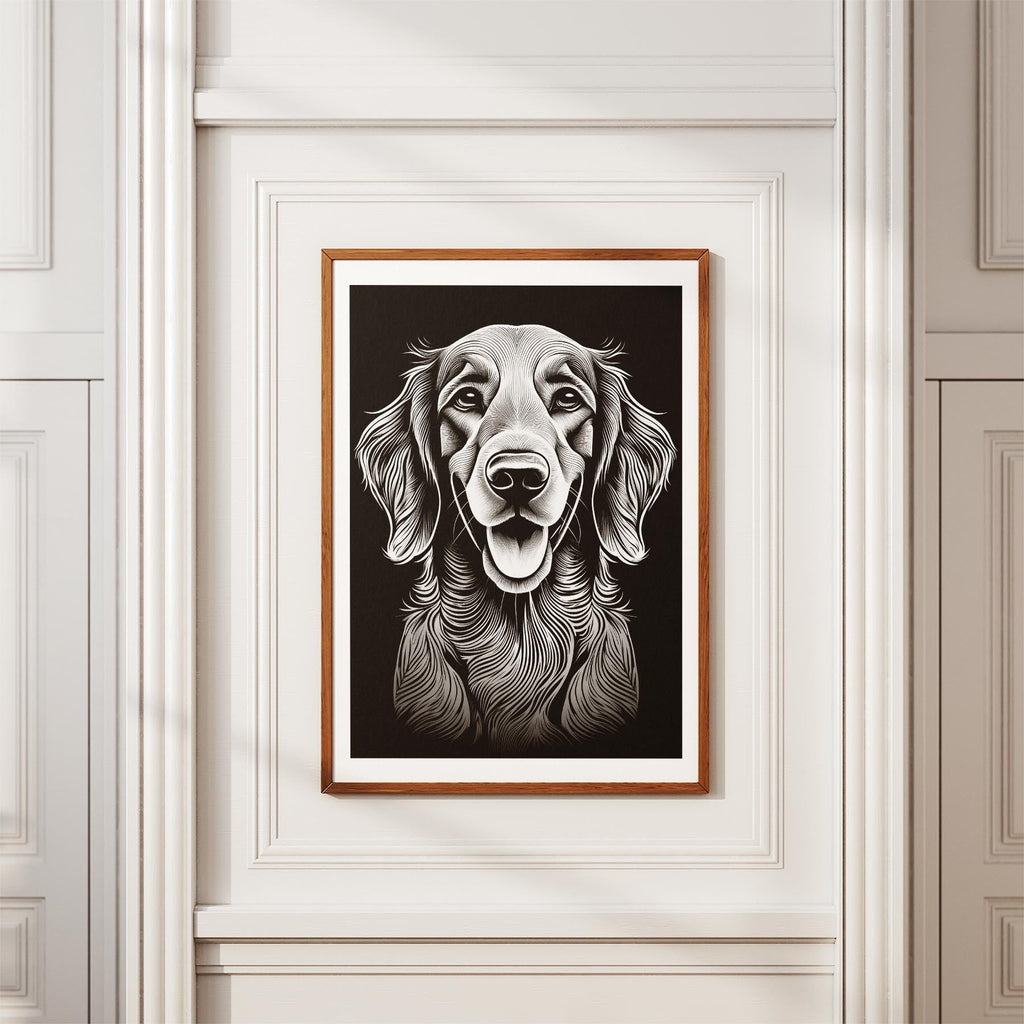 Irish Setter Line Dog Series in Black and White image 3